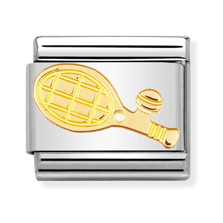 Nomination Composable Classic Charm Tennisschläger - Edelstahl, Gelbgold