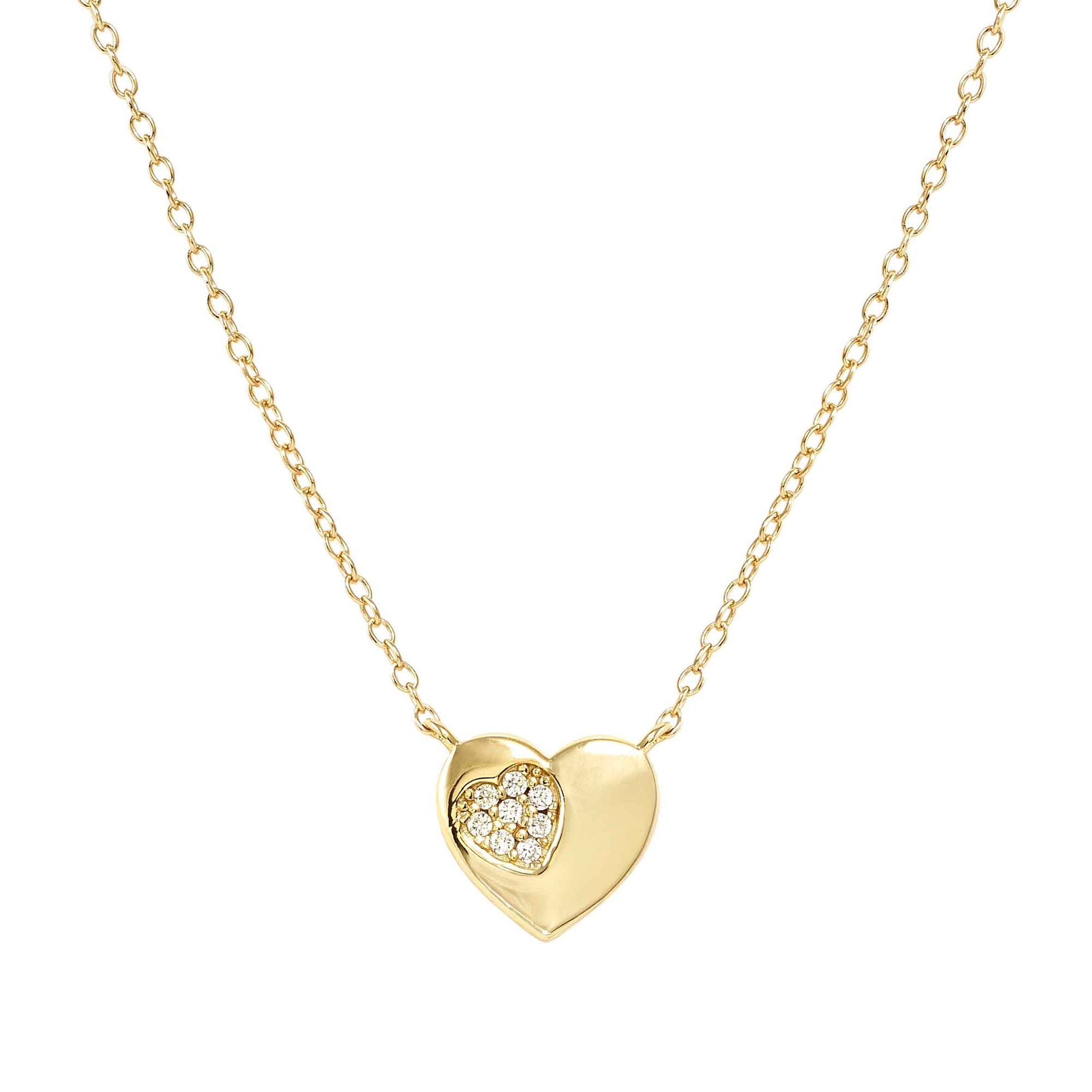 Nomination Petit Sparkle - Sterling Silber Halskette - Herz - vergoldet - Zirkonia - 38-44 cm – Ansicht 2