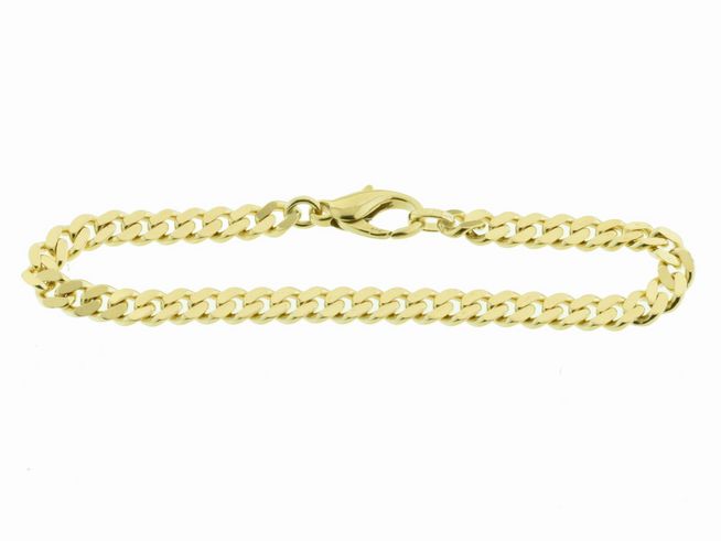 Armband Panzer aus Gold 585 mit einer Länge von 19,5 cm, opulent im Design, hergestellt von Juwelier Harnisch, ideal für stilvolle Akzente.