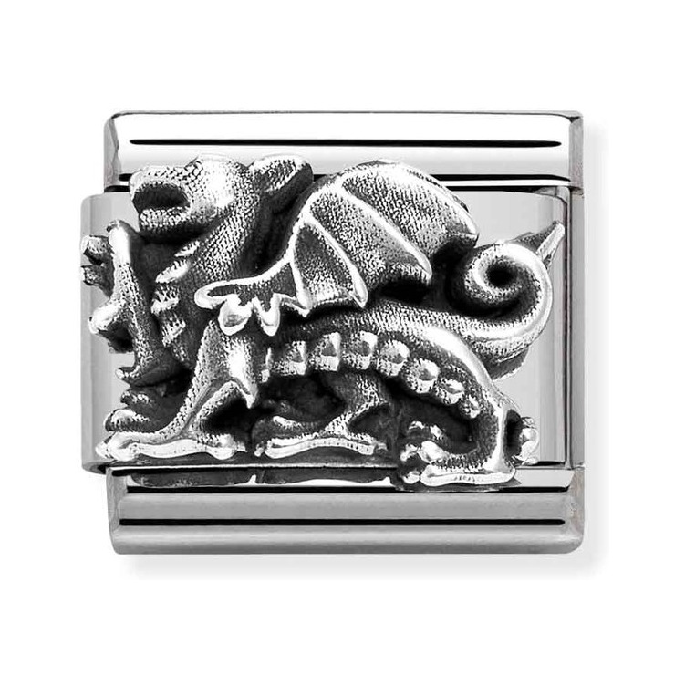 Nomination Composable Classic Charm Drache - Edelstahl, Sterling Silber