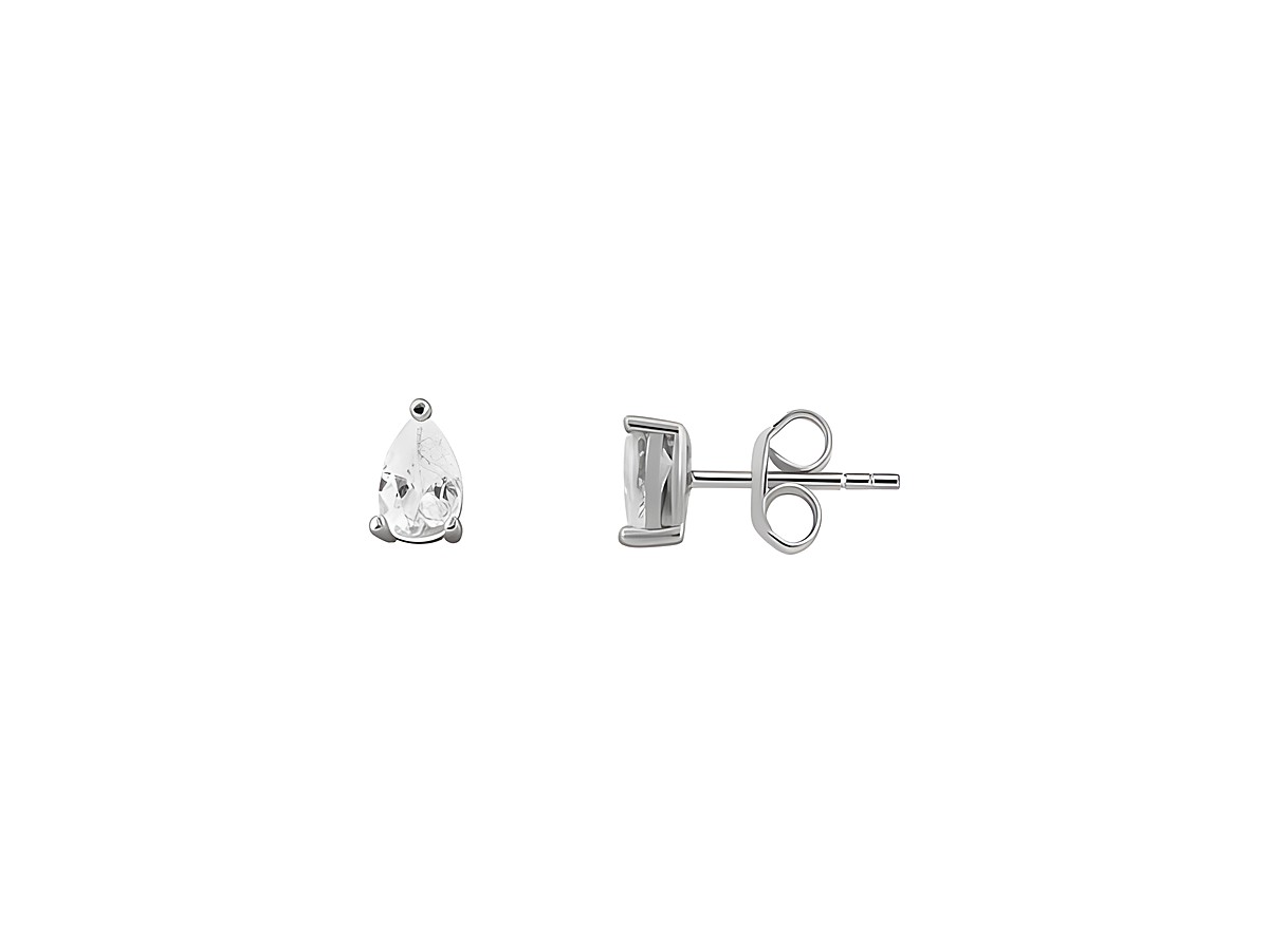 Xenox Sterling Silber Ohrringe XS6073 mit fancy cut, zarte tropfenförmige Steine, eleganter Ohrschmuck für jeden Anlass, glänzende Oberfläche, zeitloses Design.