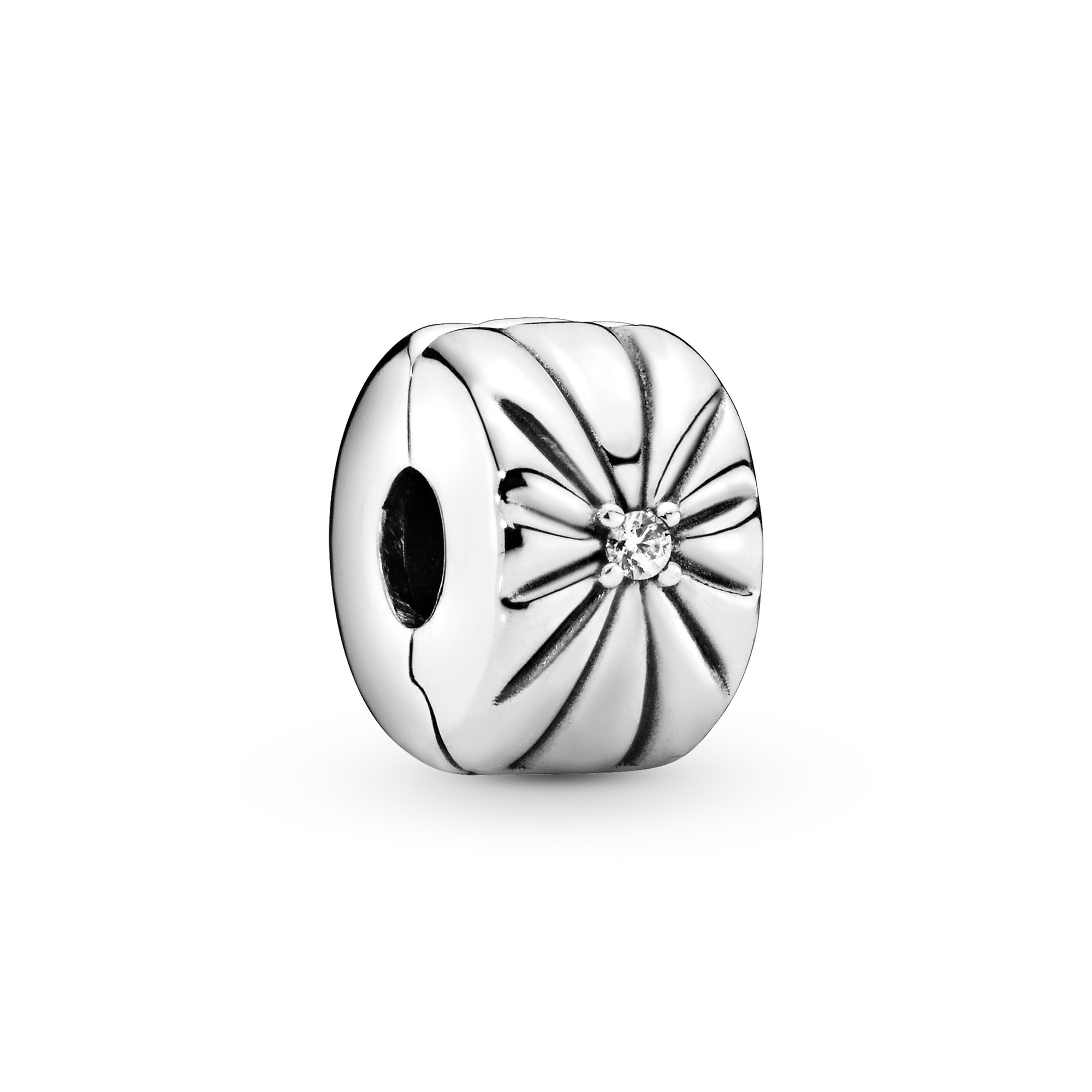 Pandora Sterling Silber CLIP Stopper + Zirkonia