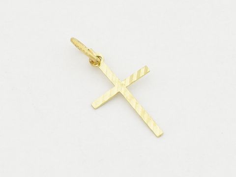 Gold Anhänger aus Gold 333 im klassischen Kreuz-Design, Maße 17x10 mm, Hersteller Juwelier Harnisch, ideal als Schmuckstück für besondere Anlässe.