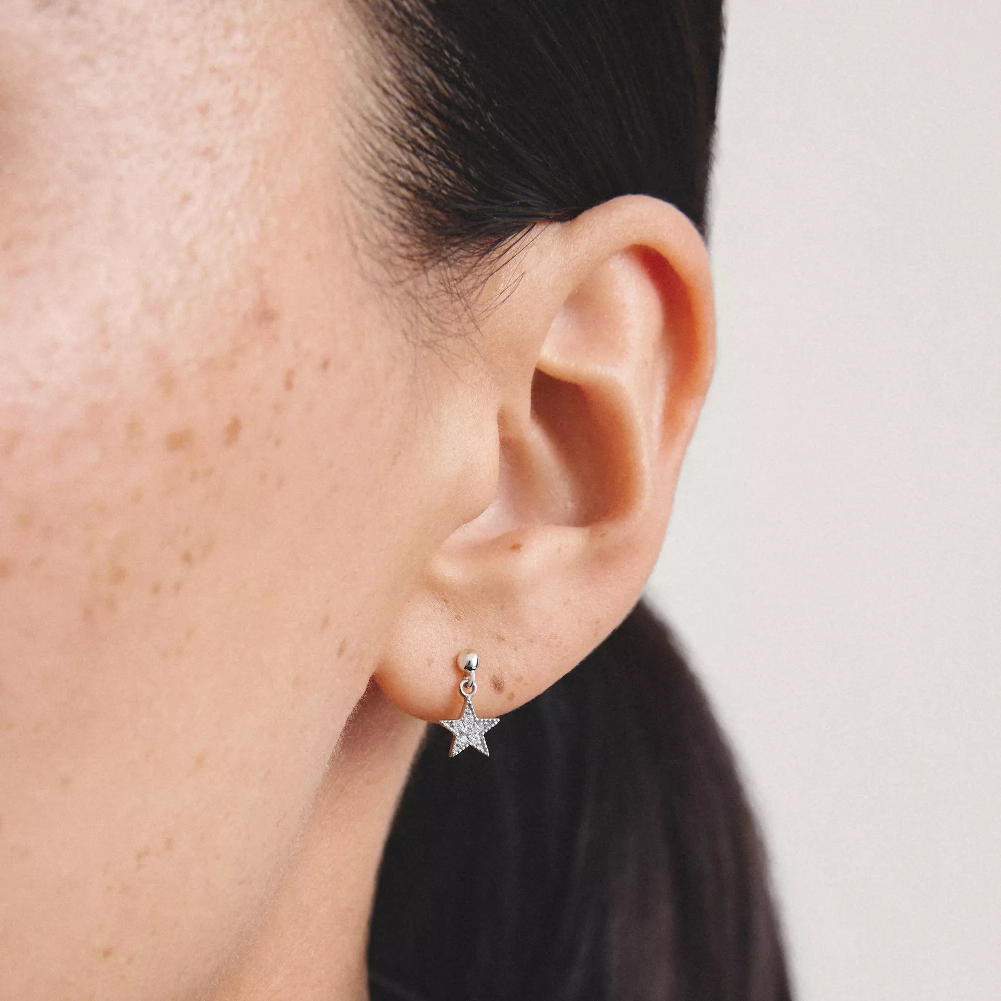 Thomas Sabo Ohrstecker Mond und Stern - 925 Sterling Silber - Zirkonia – Ansicht 3