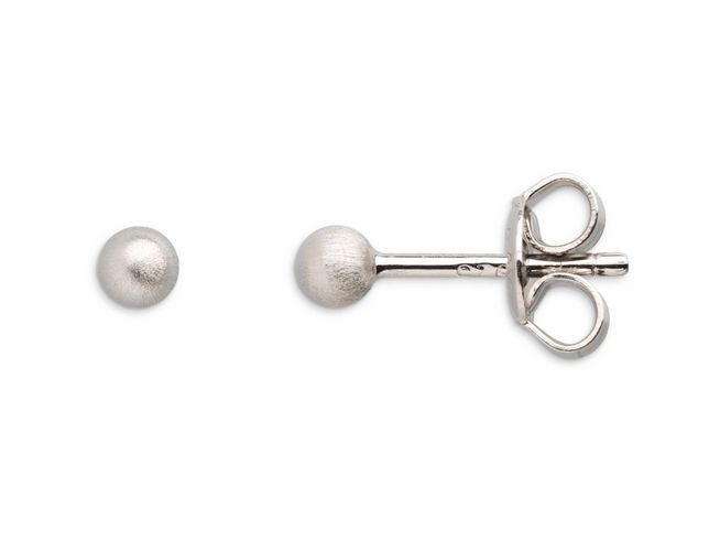 Xenox Sterling Silber Ohrringe XS3505N EAR CANDIES in schlichter, eleganter Form mit einer matten und einer glänzenden Kugel, ideal für den täglichen Gebrauch und jedes Outfit.