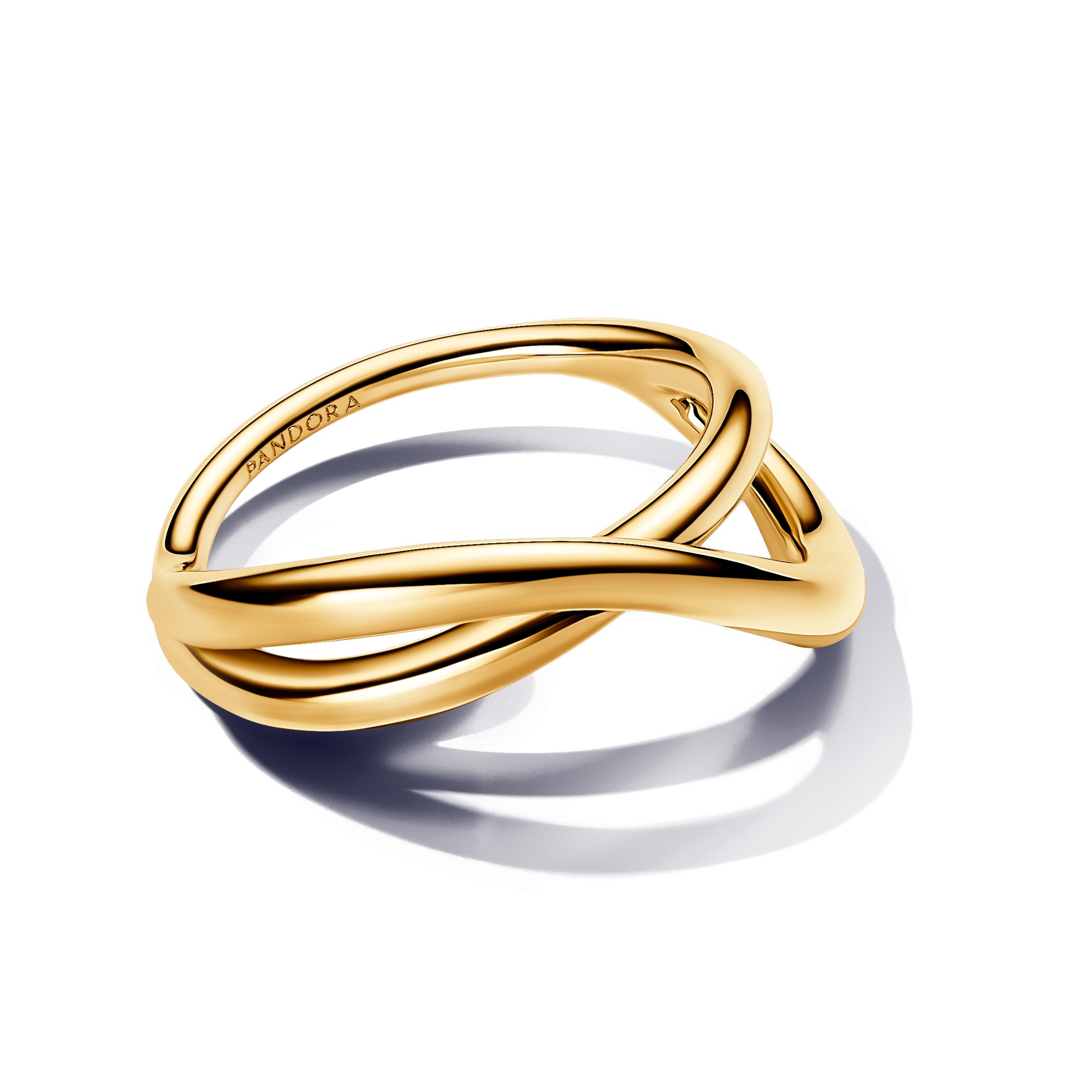 Pandora ESSENCE organisch geformter Unendlichkeitsring - Gelbgold verg. – Ansicht 3