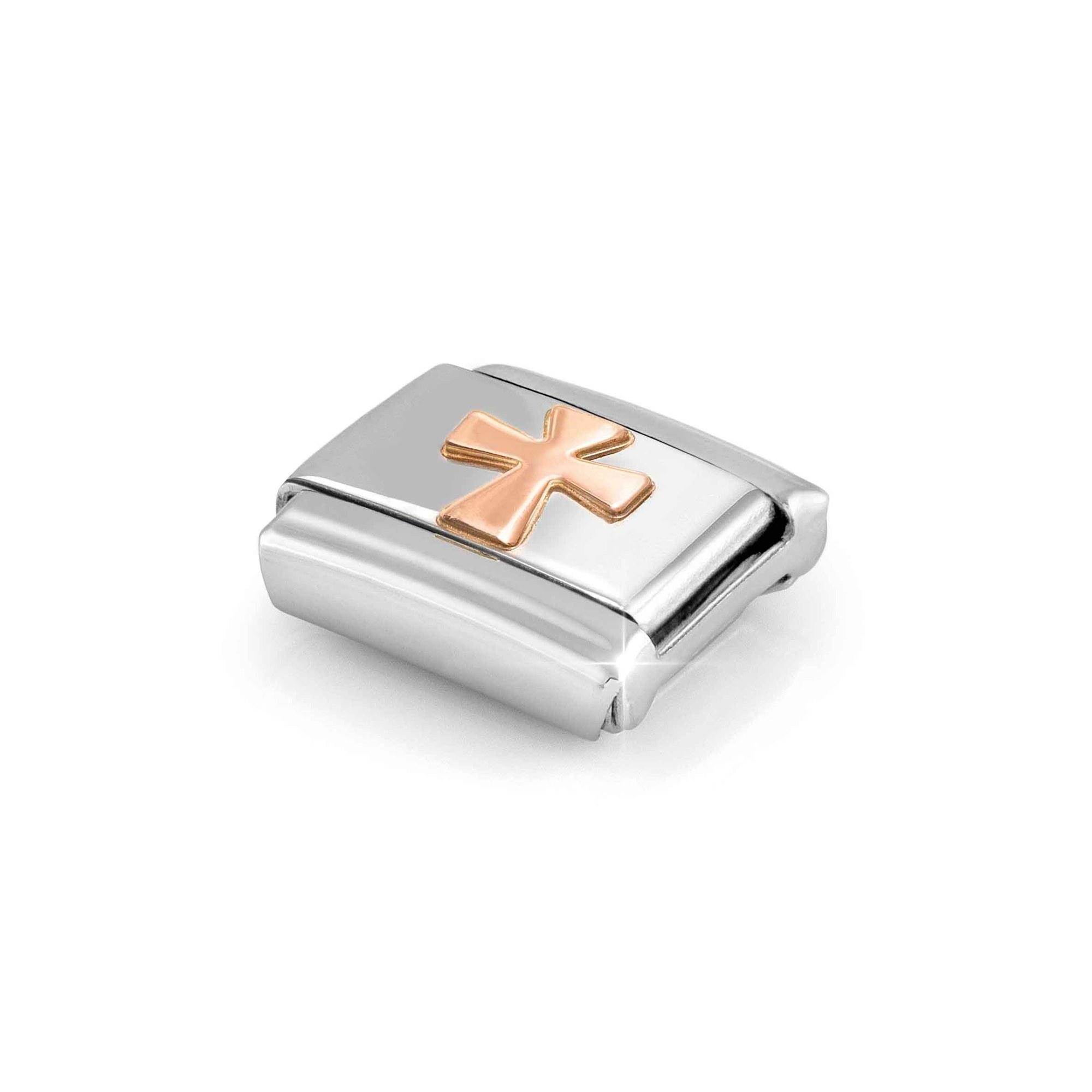 Nomination Composable Classic Charm Kreuz - Edelstahl, Gold 375 Roségold – Ansicht 4