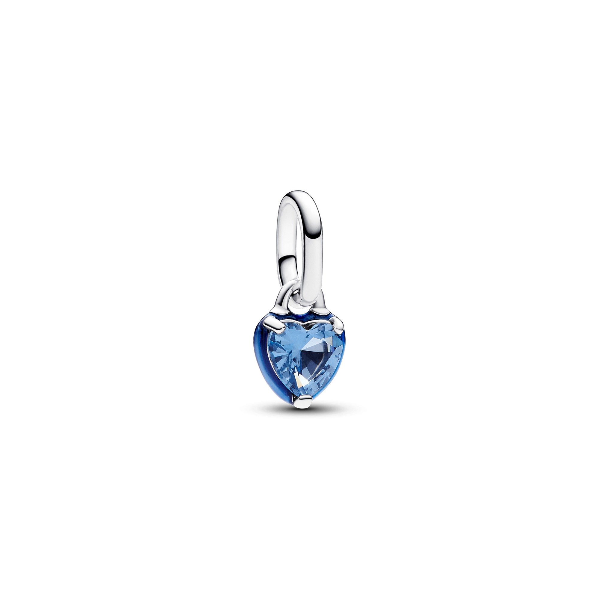 Pandora ME Blaues Chakra-Herz-Mini-Anhänger-Charm - Sterling Silber - Kristall + Emaille Blau