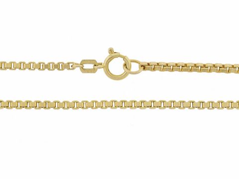 Venezianerkette 585 Gold mit einer Länge von 71 cm und einer Breite von 1,9 x 1,9 mm, ausgestattet mit einem stabilen Federringverschluss, Hersteller Juwelier Harnisch.