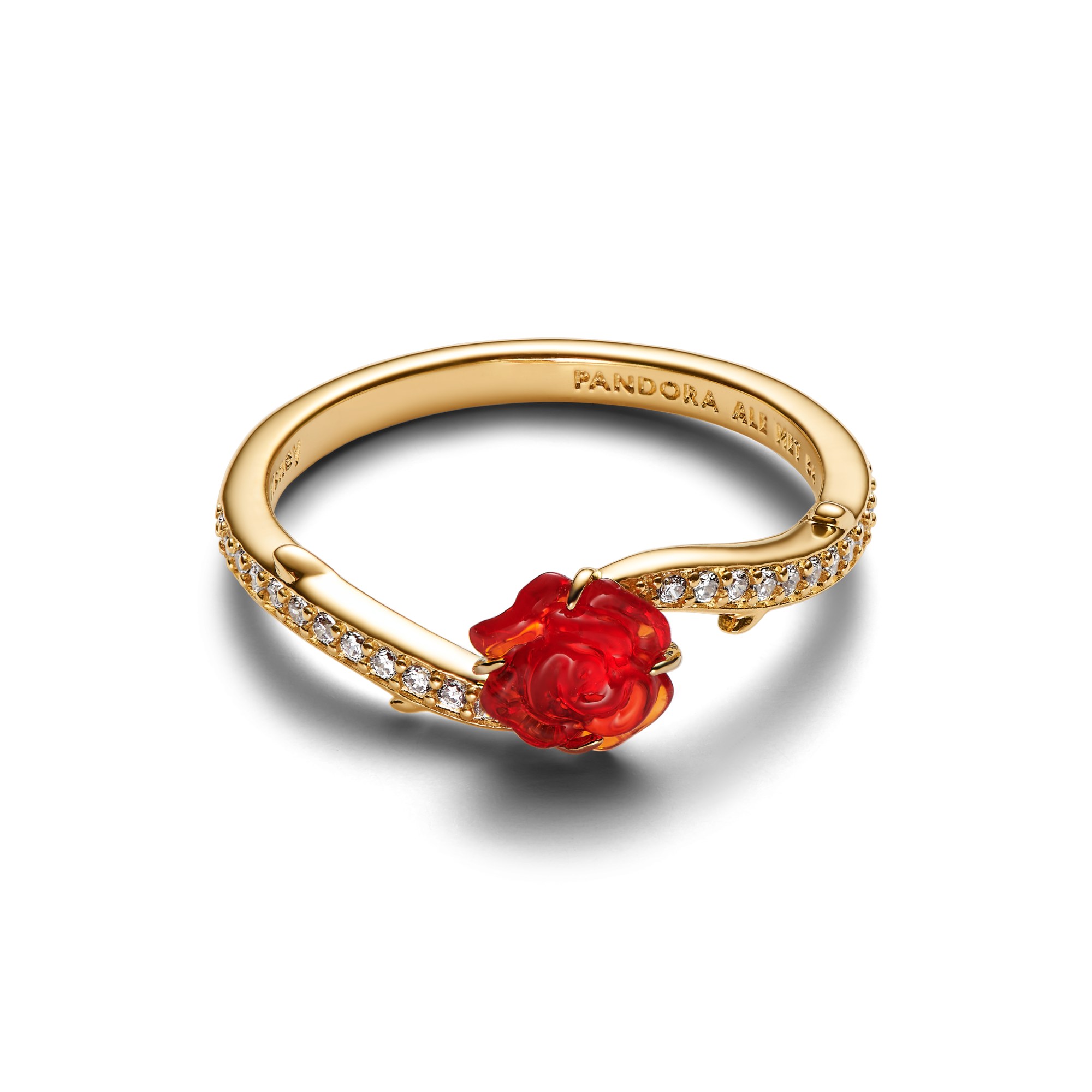 Pandora Disney die Schöne und das Biest magische Rose Ring - Vergoldung - Murano & Zirkonia – Ansicht 2