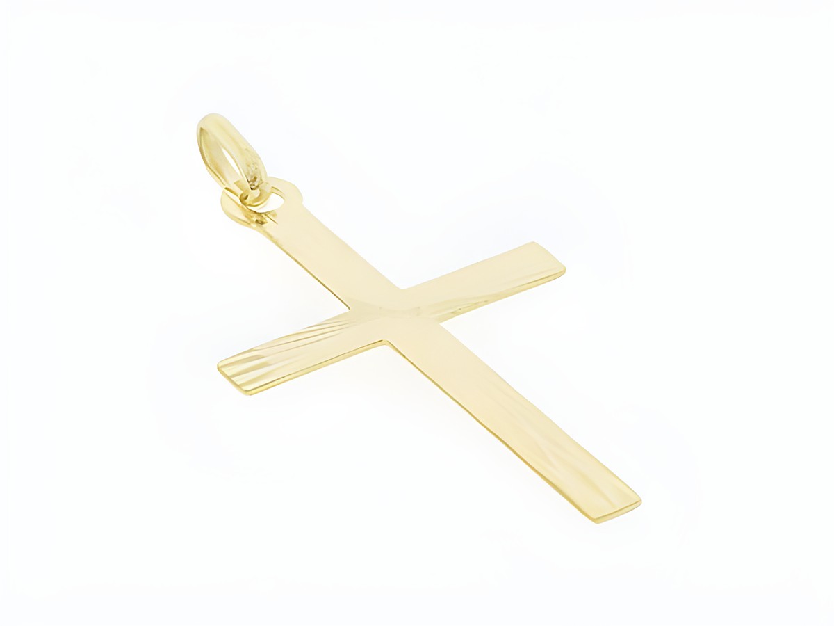 Gold Anhänger Kreuz 333 Gold klassisch 2,9 cm, Hersteller Juwelier Harnisch, zeitloses Design für jeden Anlass, ideal als Geschenk oder für den persönlichen Gebrauch.