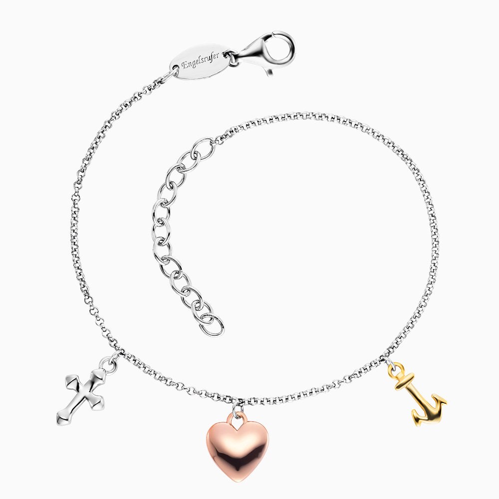 Engelsrufer Glaube, Liebe & Hoffnung Armband Tricolor - 17 cm – Ansicht 2
