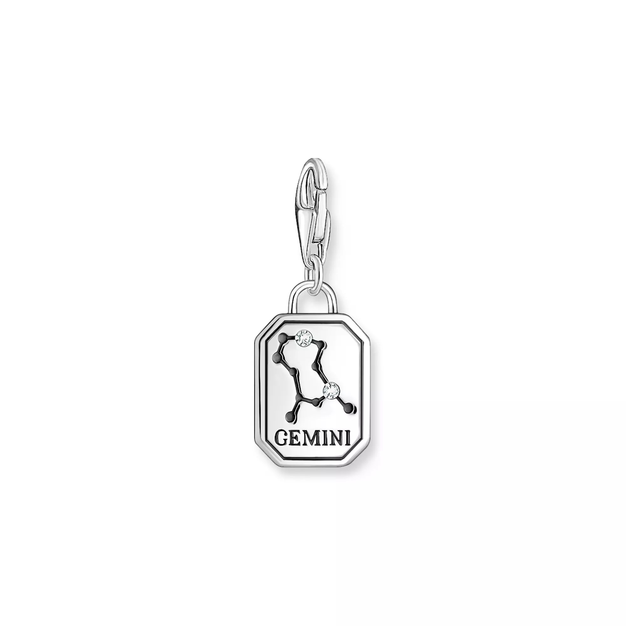 Thomas Sabo Charm-Anhänger - Sternzeichen Zwilling - Silber gesch. & Zirkonia – Ansicht 2