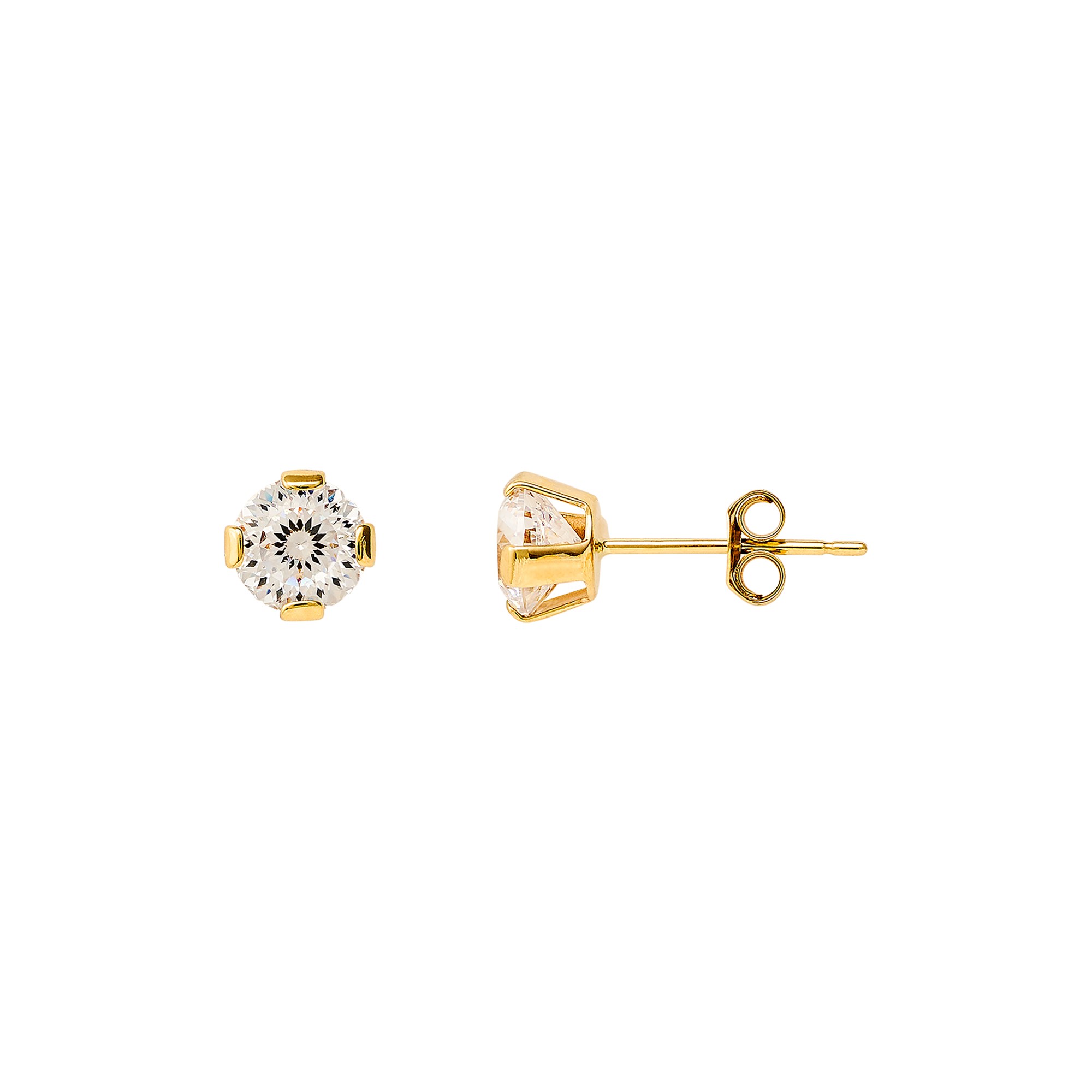XENOX XG14K4076G - Gelbgold 585 Ohrstecker - poliert - Zirkonia – Ansicht 2