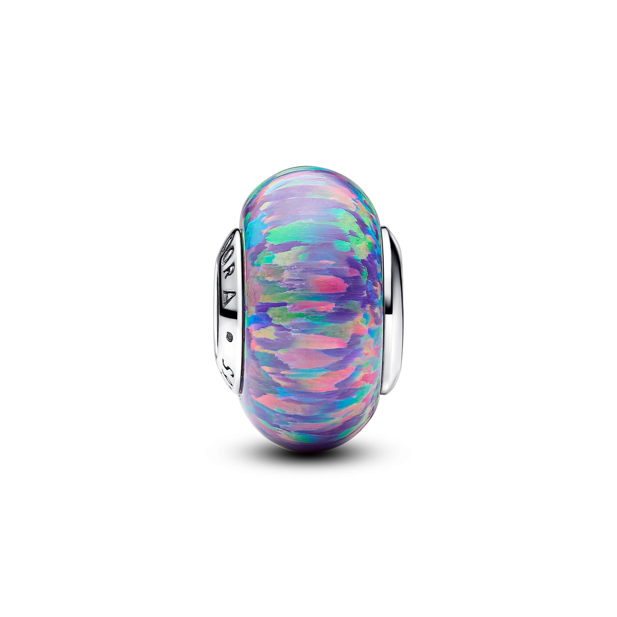 Pandora Opalisierender lila Charm - Sterling Silber - synt. Opal – Ansicht 3