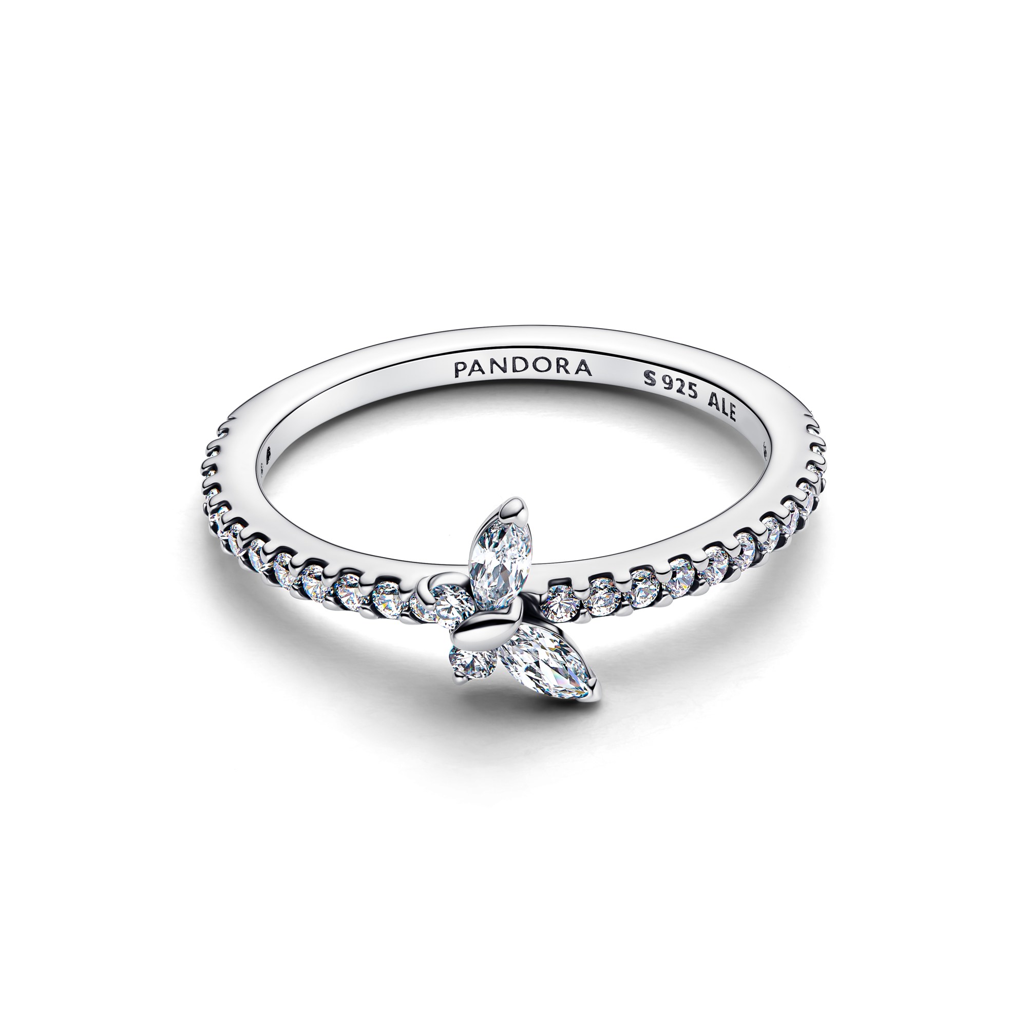 Pandora Glitzernder Schmetterling Ring - Sterling Silber - Zirkonia – Ansicht 2
