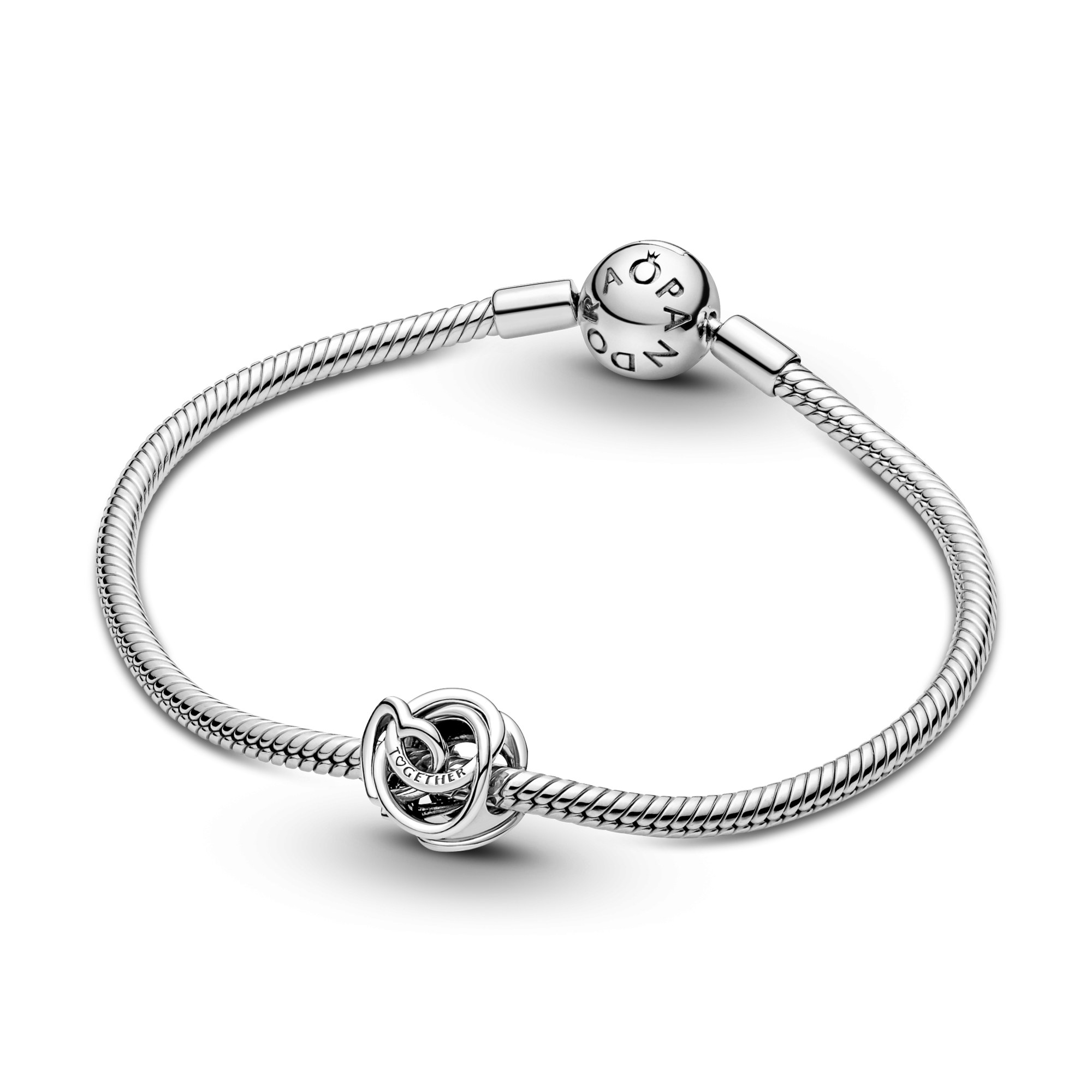 Pandora Familie Für Immer Verschlungenes Herz Charm - Sterling Silber – Ansicht 5