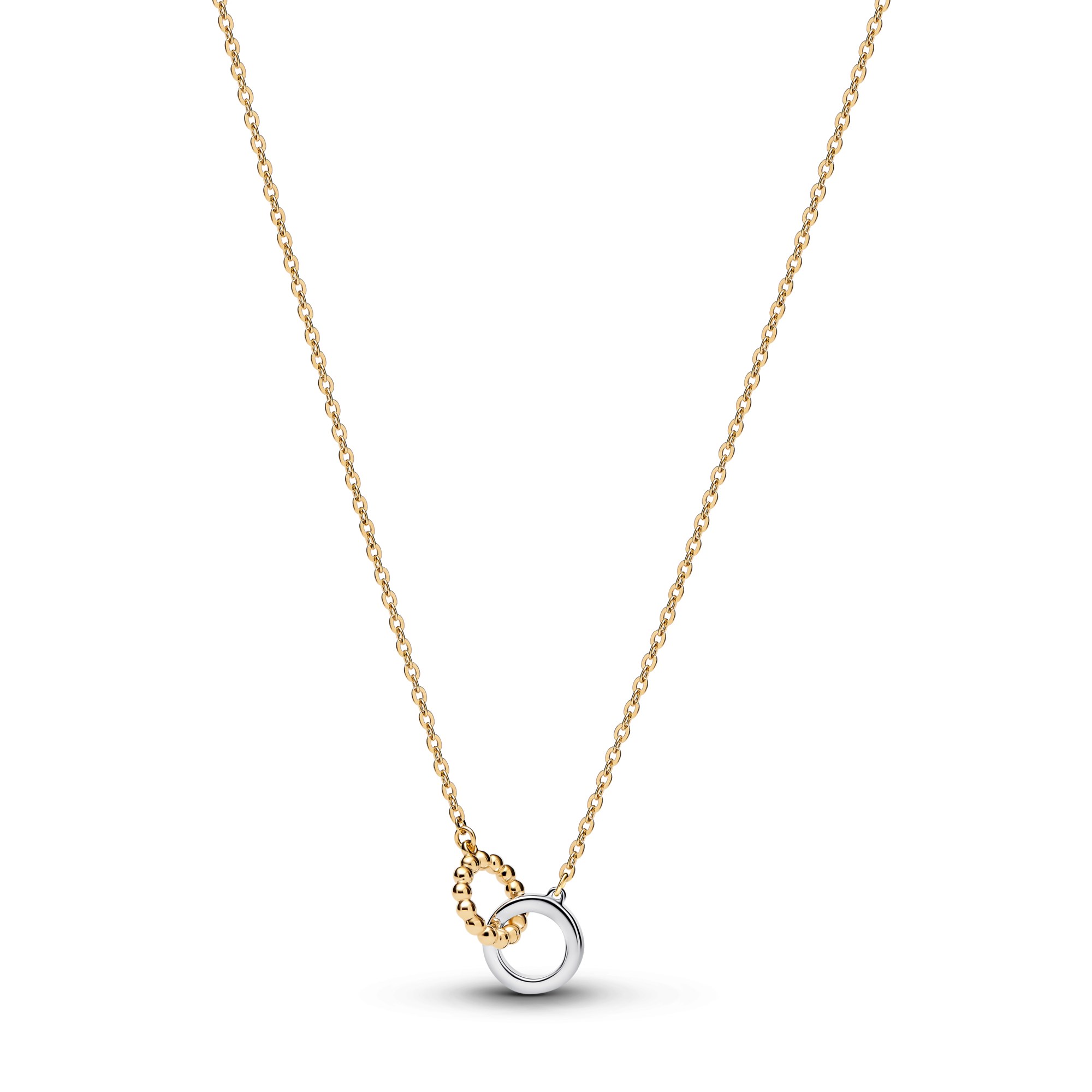 Pandora Kette Nephrite-Jade - 45 cm - Sterling Silber & Gelbgold Vergoldung - Zirkonia - 46 cm – Ansicht 2