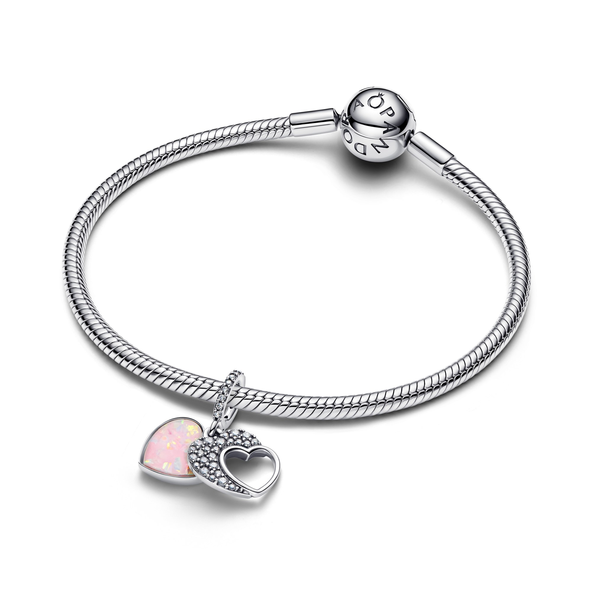 Pandora Beautiful Mother Doppelter Charm - Silber - Zirkonia – Ansicht 3