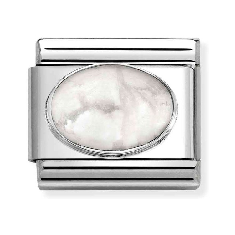 Nomination Composable Classic Charm Howlith - Edelstahl, Sterling Silber