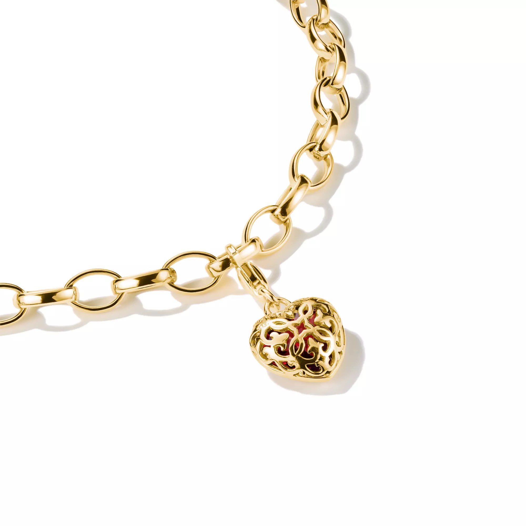 Thomas Sabo Charm-Anhänger - Herz ROT - As We Love - Silber vergoldet – Ansicht 3