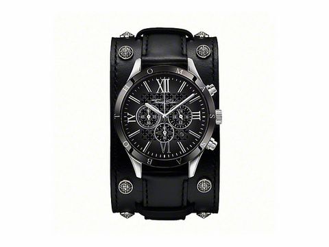 Thomas Sabo WA0140-218-203-43 mm Herrenuhr mit schwarzem Zifferblatt, silbernen Zeigern und Lederarmband, stilvolles Design für moderne Männer.