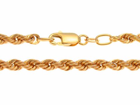 Kordelkette aus nostalgisch Gelbgold 585, 45 cm lang und 3,5 mm dick, mit praktischem Verschluss, Hersteller Juwelier Harnisch, für stilvolle Akzente.