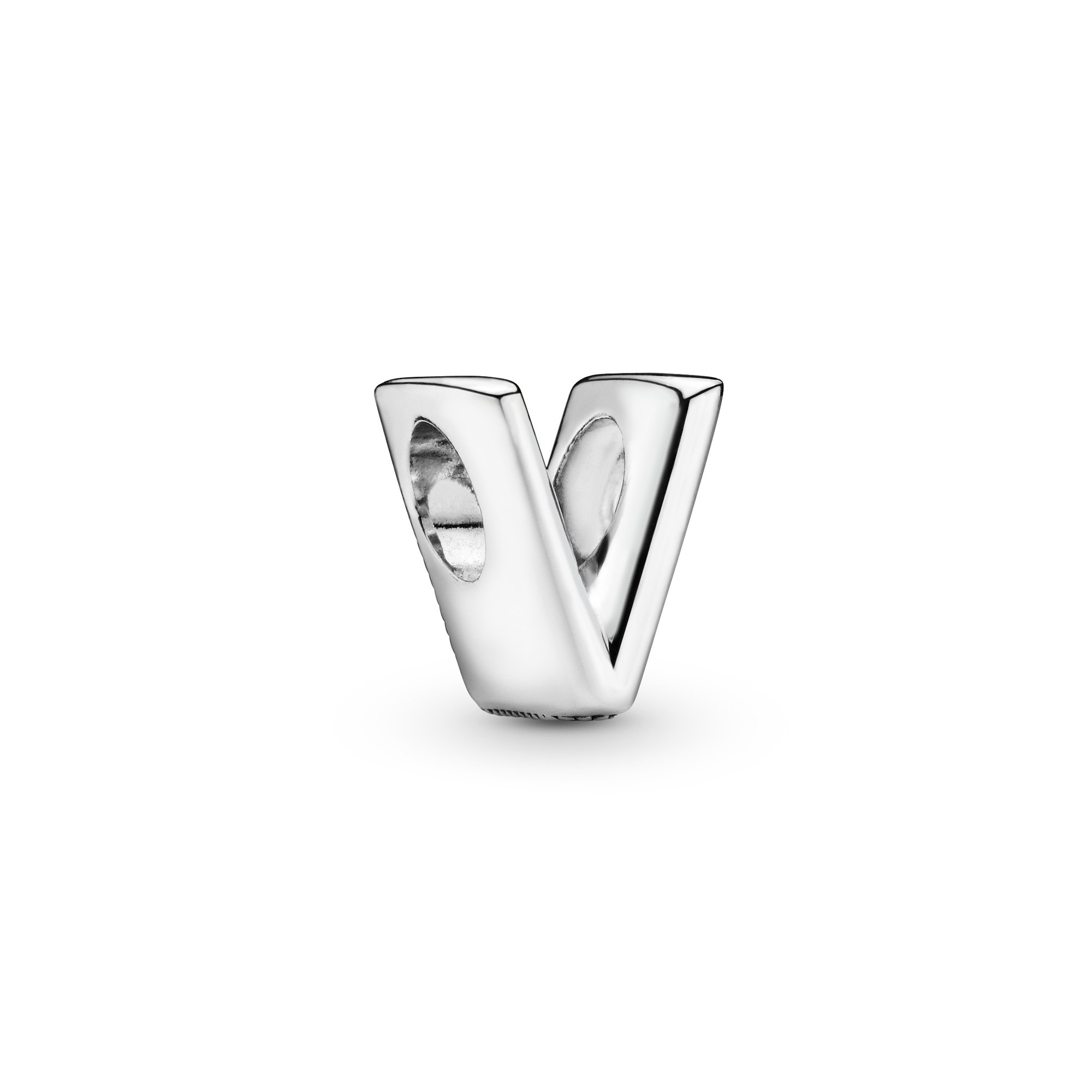 PANDORA Charm - Buchstabe V - Letter V - 925 Sterling Silber