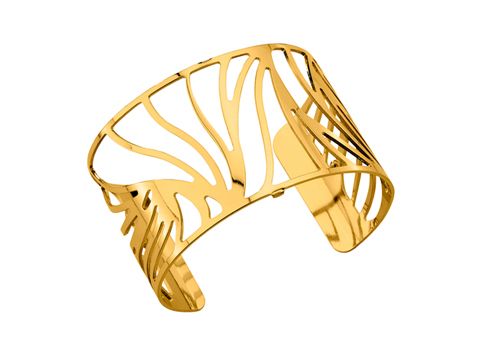 26000105-0 Armreif von Les Georgettes aus der Reihe Les Essentielles in Gold mit einem eleganten, ausgeschnittenen Design, 40 mm breit, Modellnummer 7026162, Perroquet.