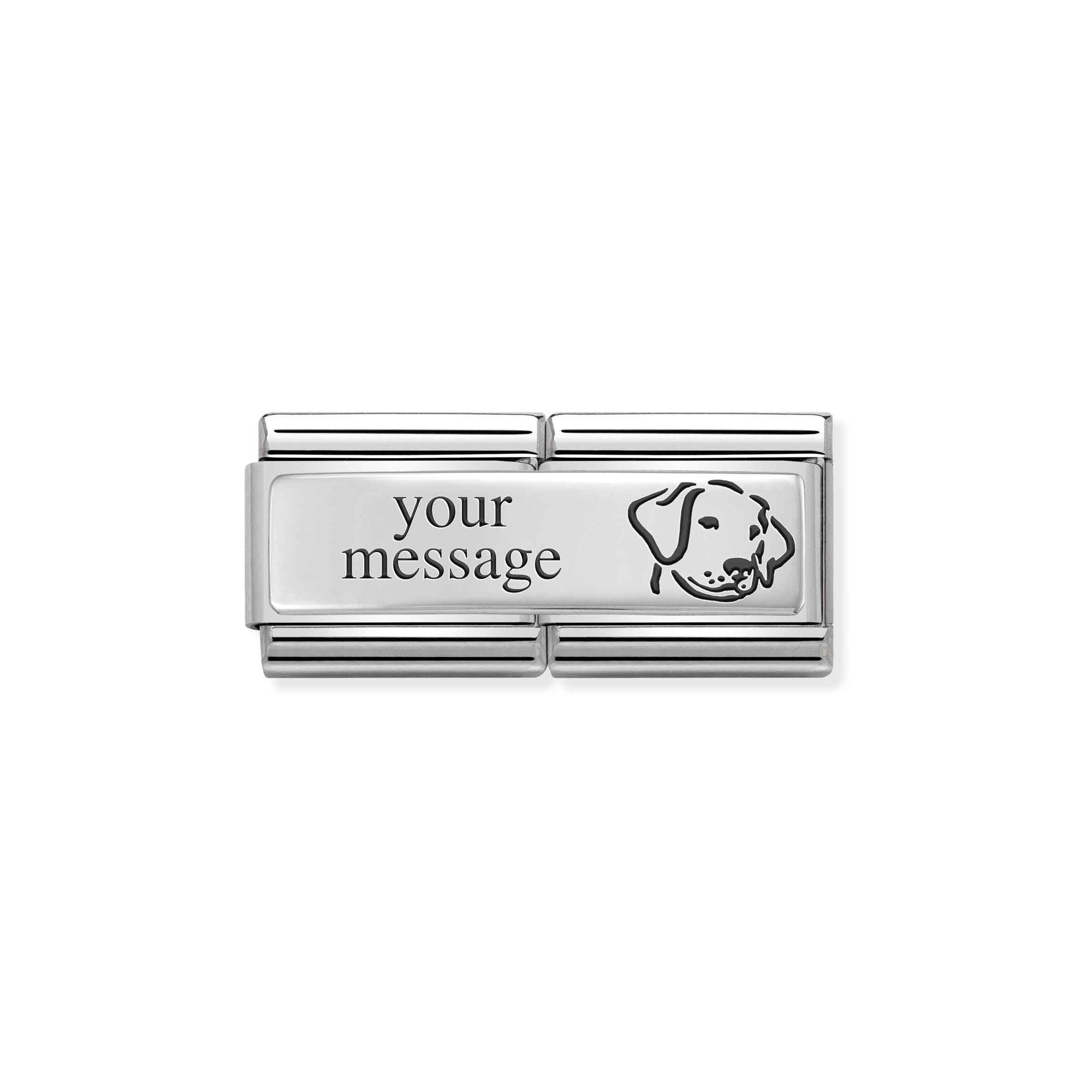 Nomination Composable Classic Double Charm Hund - Edelstahl, Sterling Silber, Emaille – Ansicht 5