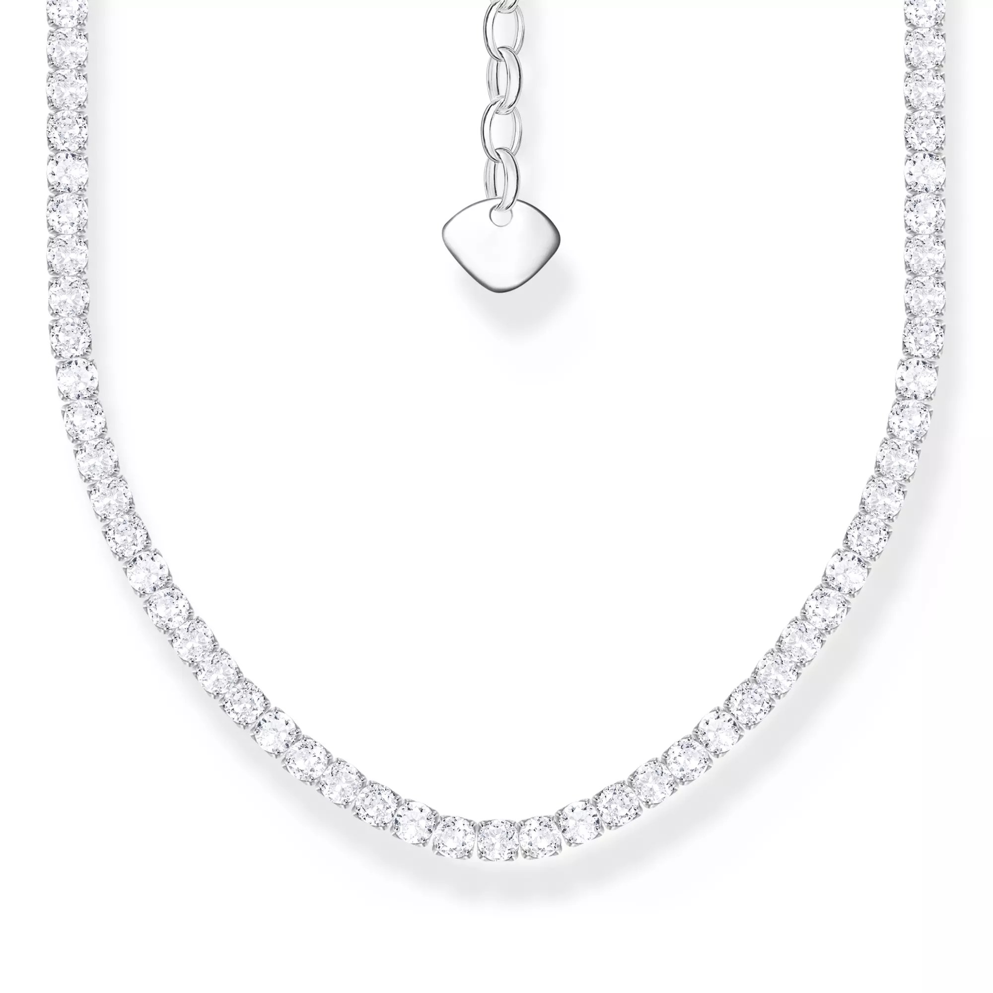 Thomas Sabo Kette - Weiß - Silber + Zirkonia - 38-42 cm – Ansicht 2