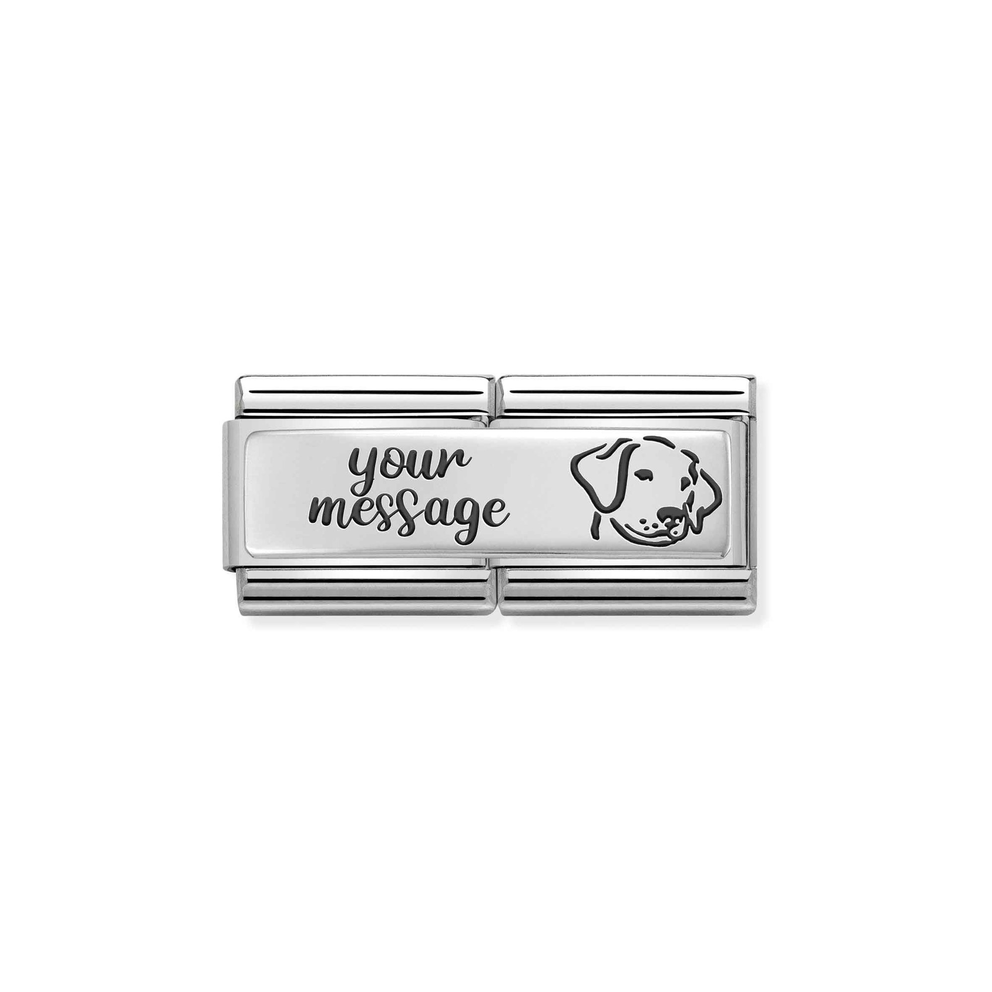Nomination Composable Classic Double Charm Hund - Edelstahl, Sterling Silber, Emaille – Ansicht 4