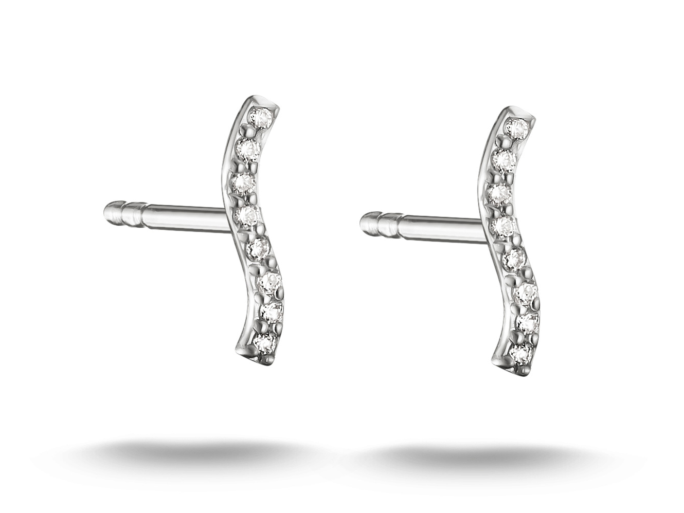 Thomas Sabo Ohrstecker mit weißem Zirkonia aus Silber, 2,3 mm breit, in elegantem Design, das dezenten Glanz verleiht und ideal für verschiedene Anlässe geeignet ist.