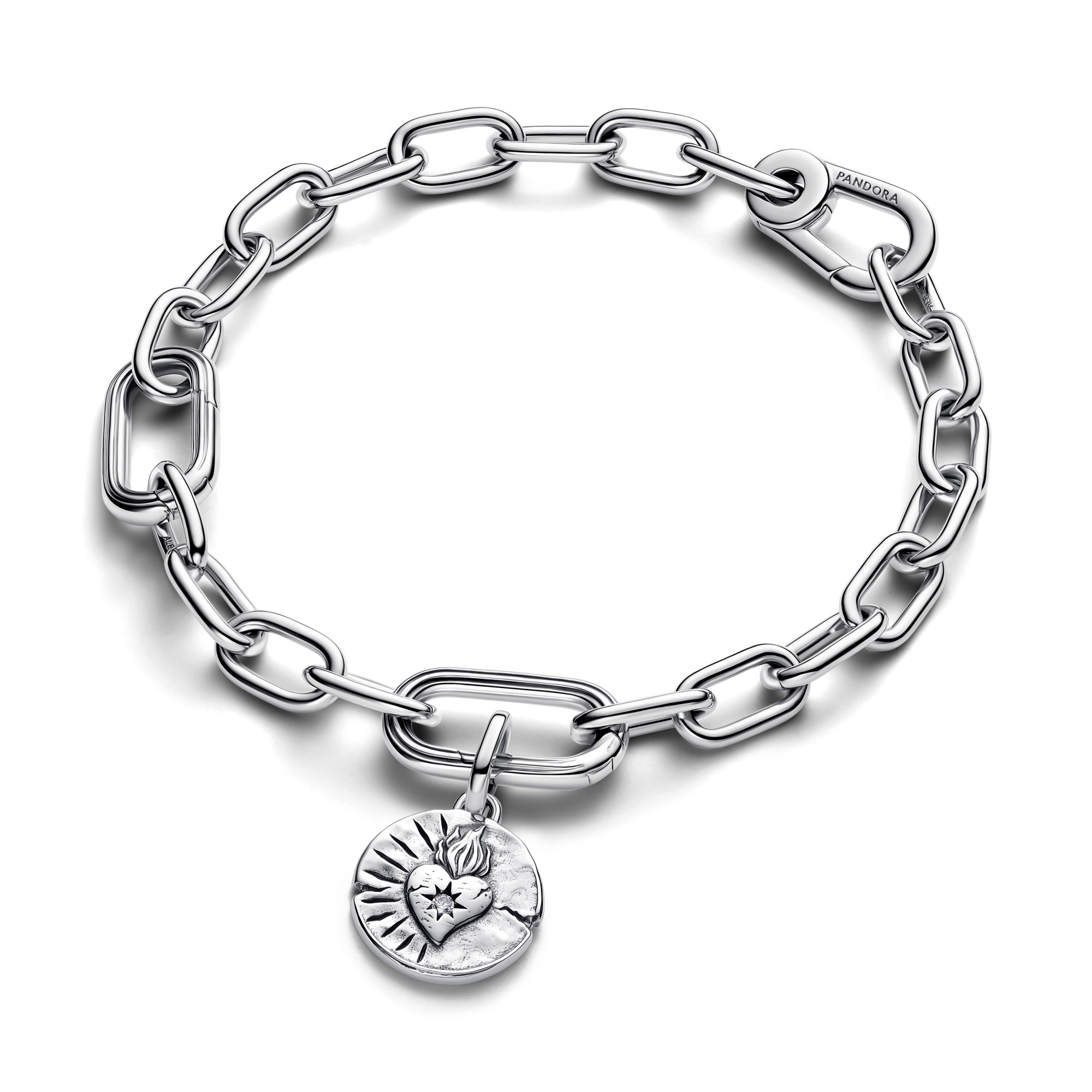Pandora Me - Herz Medaillon-Charm Anhänger - Sterling Silber - Zirkonia - AMOR VINCIT OMNIA – Ansicht 2
