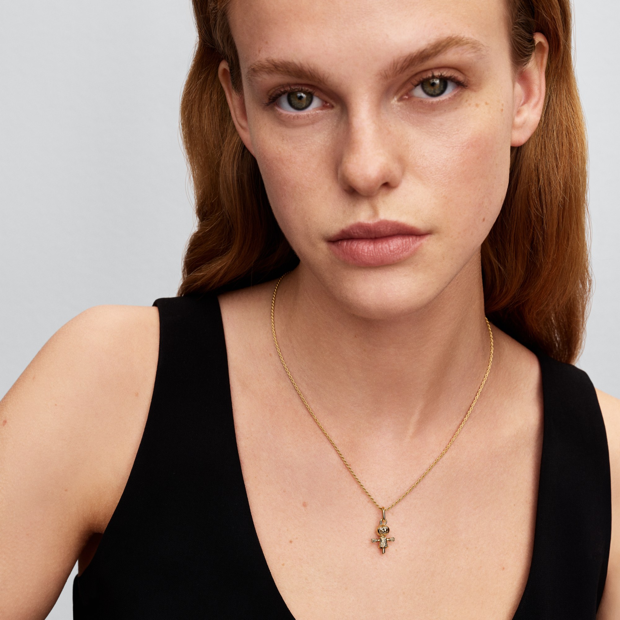 Pandora Kürbis Pumkin Vogelscheuche Charm - Gelbgold Vergoldung - Zirkonia – Ansicht 4