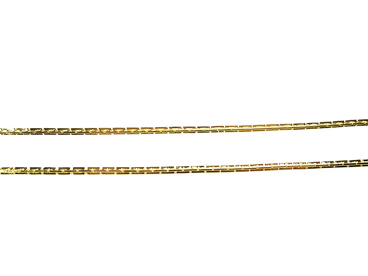 Hochwertige Doublé Kette in Boston Stil, 81,5 cm lang und 2,1 mm dick, vergoldet, Hersteller Juwelier Harnisch, ideal für stilvolle Schmuckkombinationen.