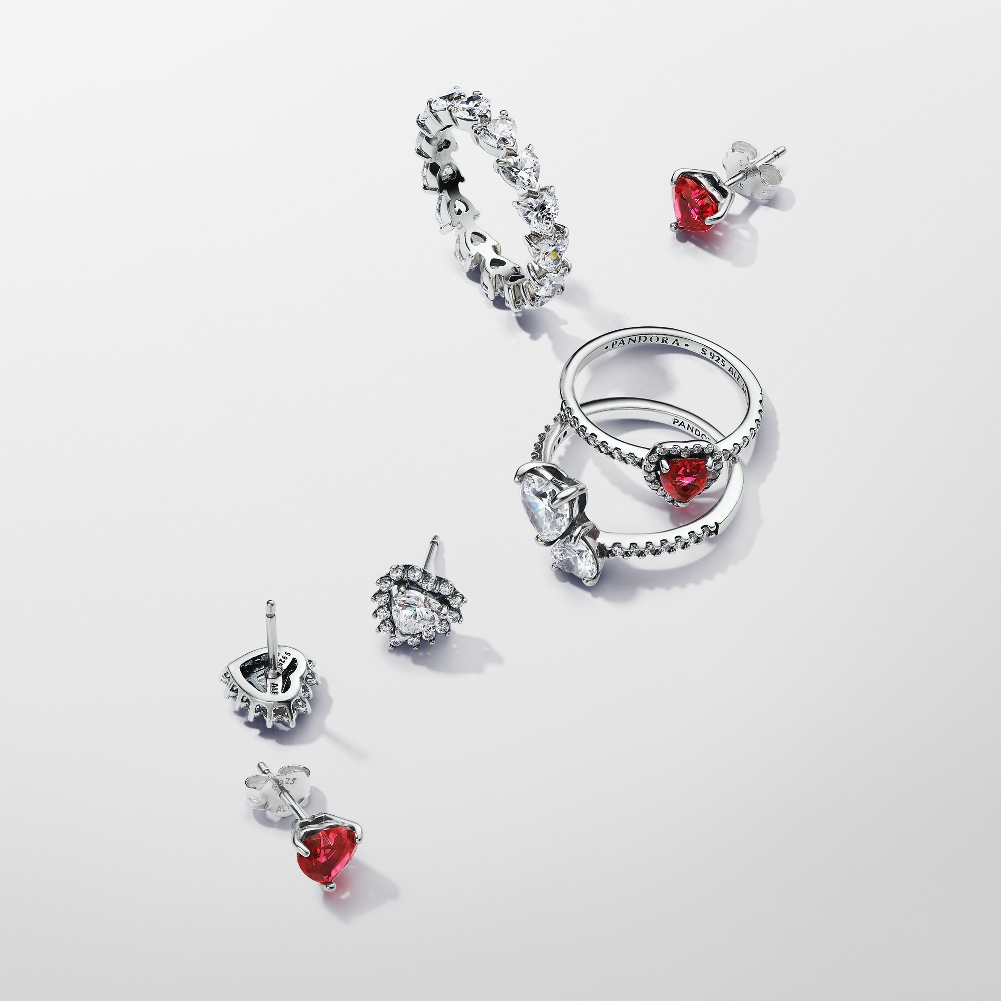 Pandora Herzreihe Ewigkeits-Ring - Sterling Silber - Zirkonia klar – Ansicht 3