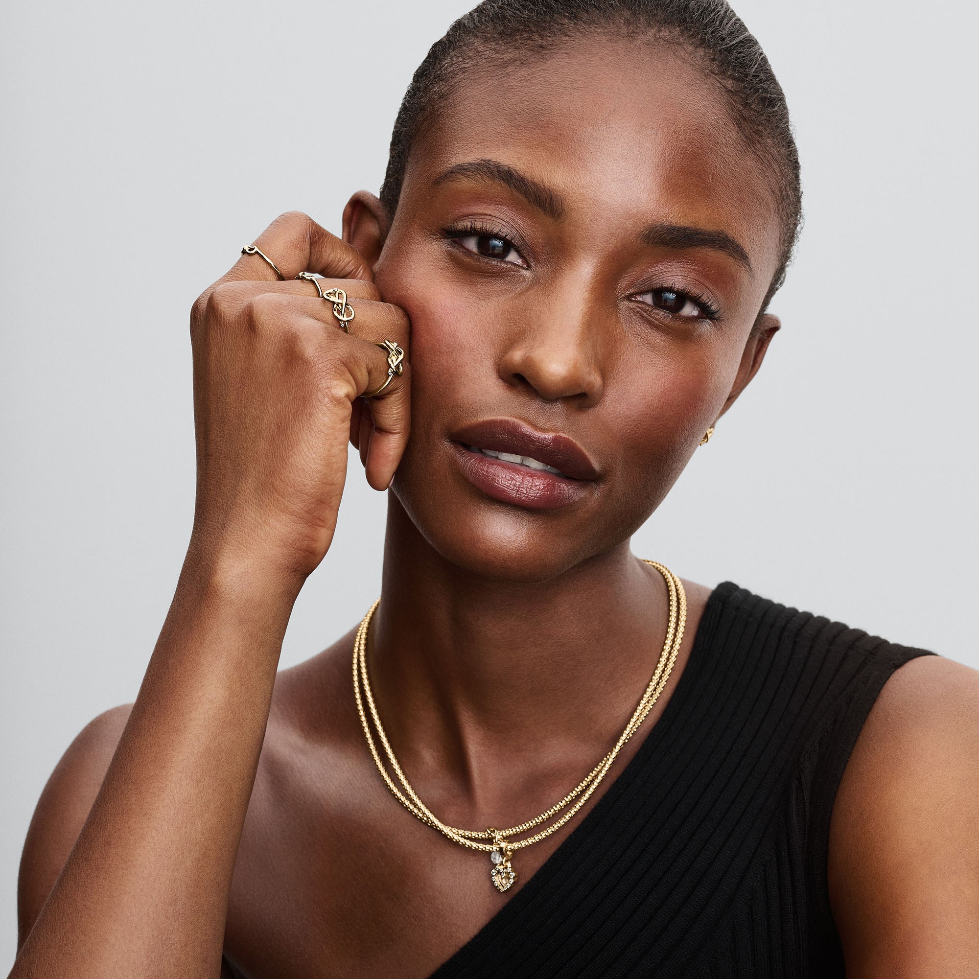 Pandora Charm - Herz Anhänger - Sterling Silber & Gelbgold Vergoldung Emaille - Zirkonia – Ansicht 3