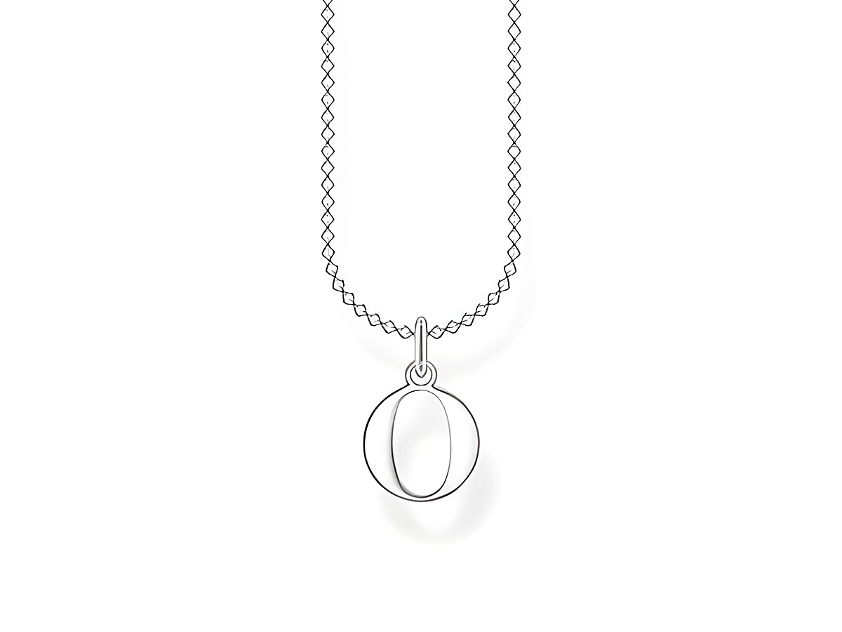 Kette mit Anhänger in Form des Buchstabens O aus Silber aus der Thomas Sabo Charming Collection. Kettenlängen von 38 bis 45 cm. Elegantes Design für individuellen Schmuckstil.
