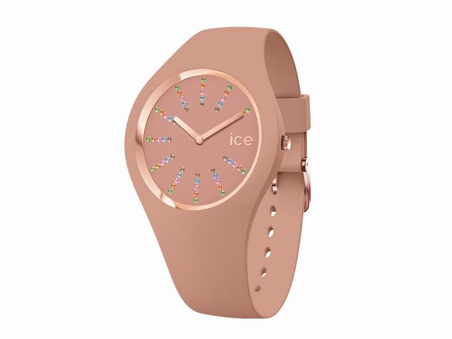 Die Ice Watch ICE cosmos Celest clay Medium 021045 Nude ist eine modische Armbanduhr in zartem Nude-Ton mit bunten Akzenten und schlichtem Ziffernblatt, ideal für jedes Outfit.