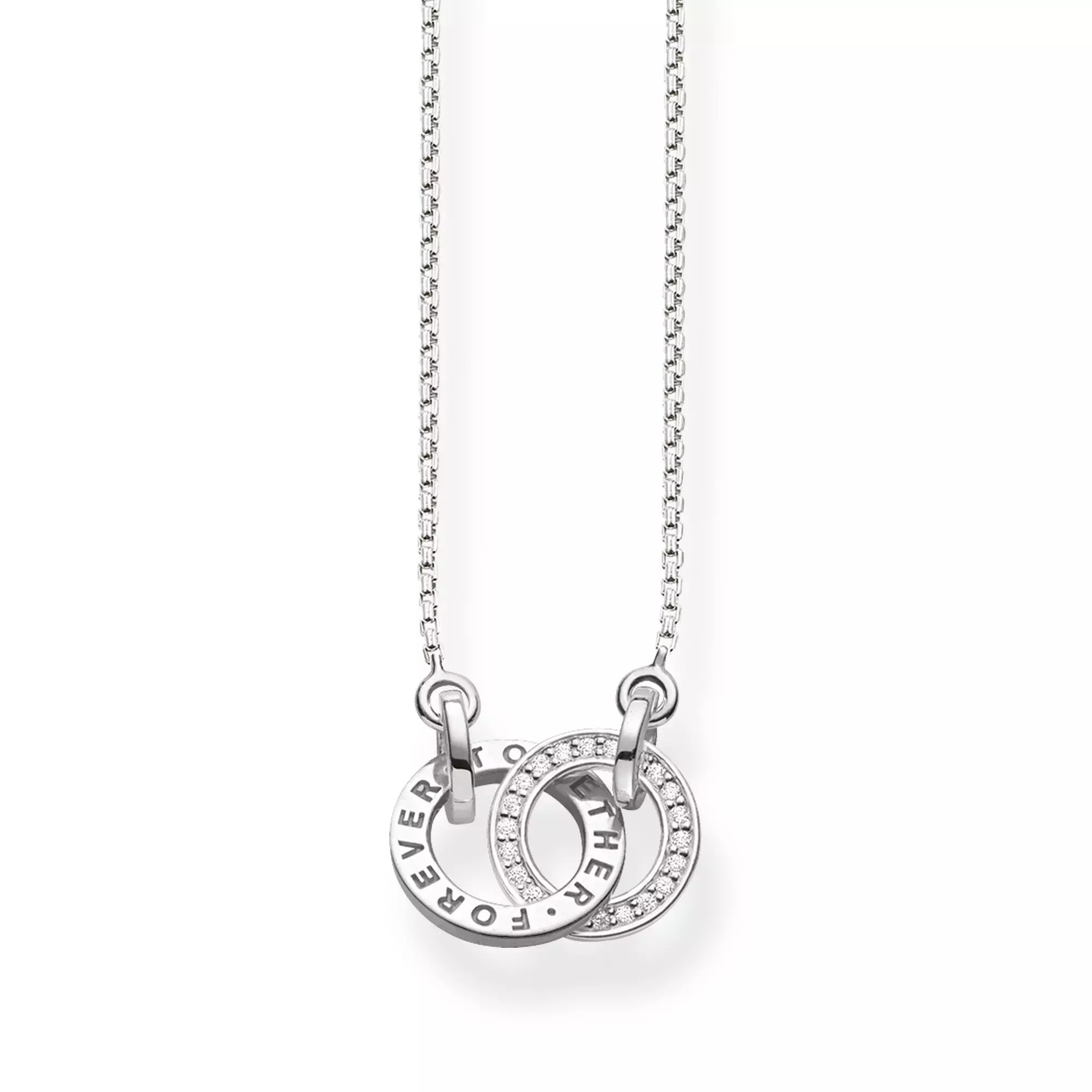 Thomas Sabo Kette 40/42,5/45cm TOGETHER FOREVER Silber - Zirk. weiß