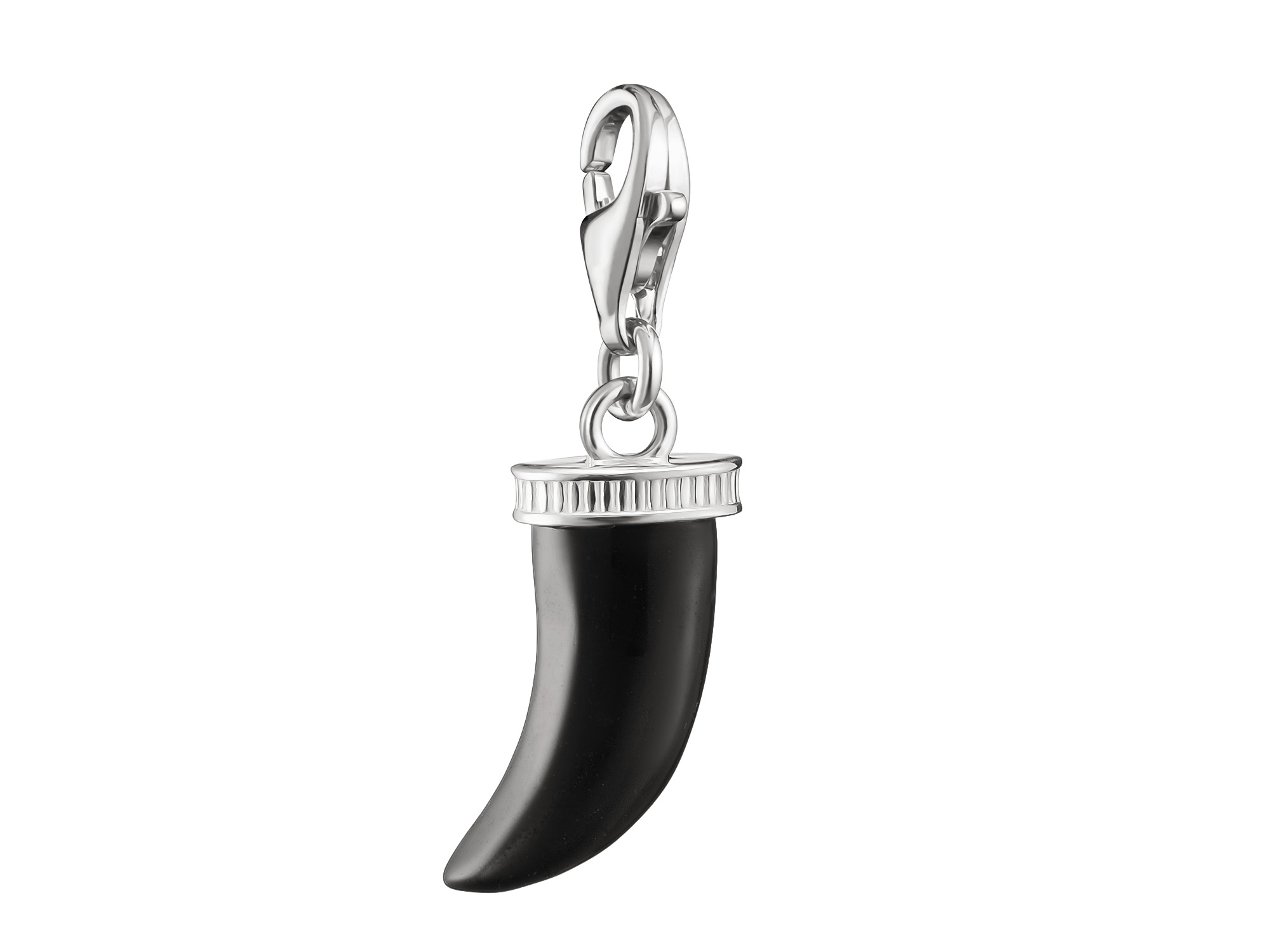 Thomas Sabo Connect - 2235-023-11 Good Luck Rodeo Zahn-Charm Obsidian - Silber & Obsidian - Schwarz - Charm mit Öse