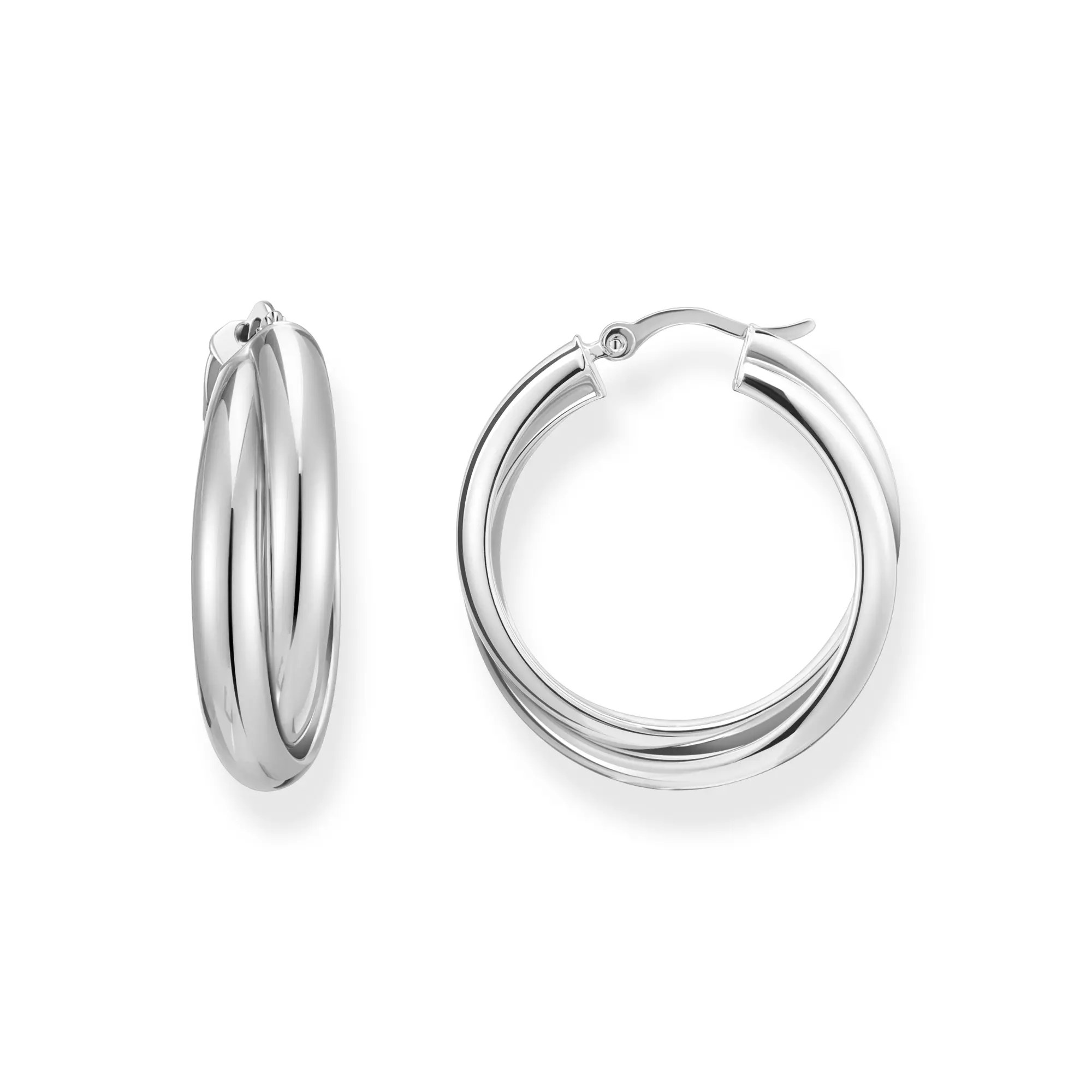 Thomas Sabo Creolen verschlungenes Design Silber – HOOP EARRINGS – Ansicht 2