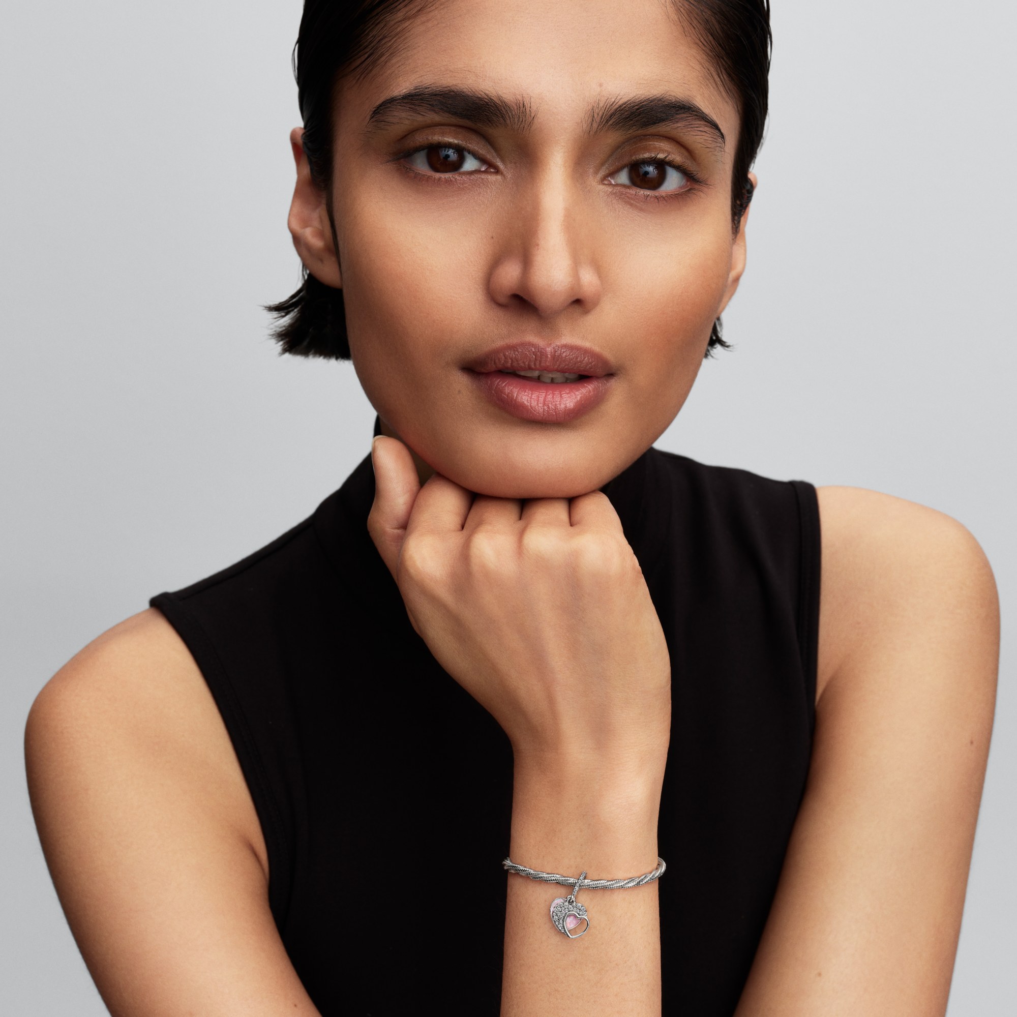 Pandora Beautiful Mother Doppelter Charm - Silber - Zirkonia – Ansicht 4