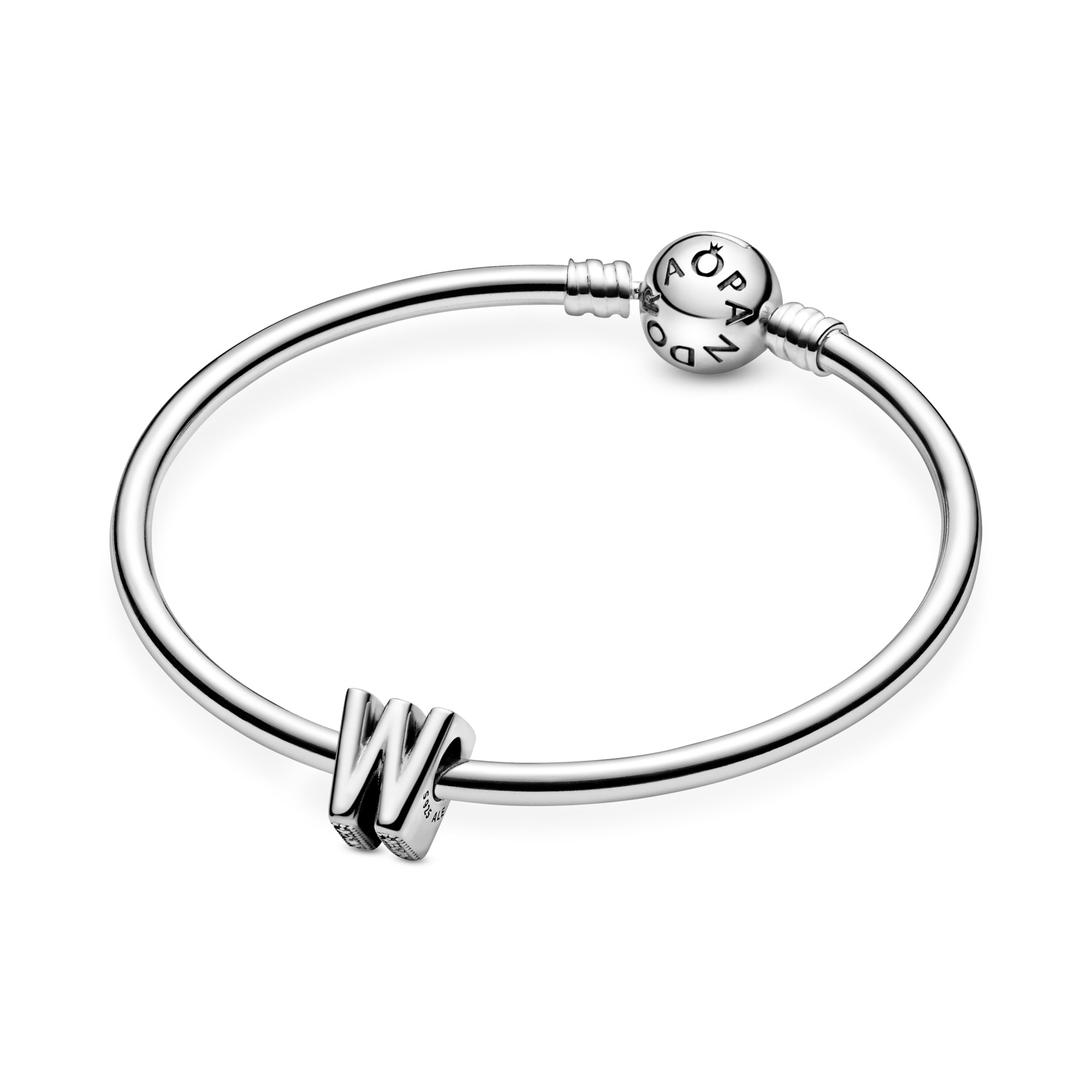 PANDORA Charm - Buchstabe W - Letter W - 925 Sterling Silber – Ansicht 5