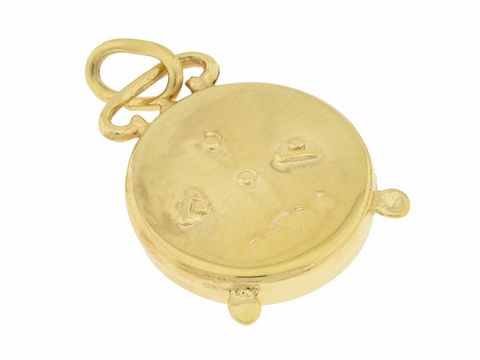 Wecker Anhänger aus 333 Gold zeitlos ca. 1,8 cm Hersteller Juwelier Harnisch weitere Details auf Anfrage.