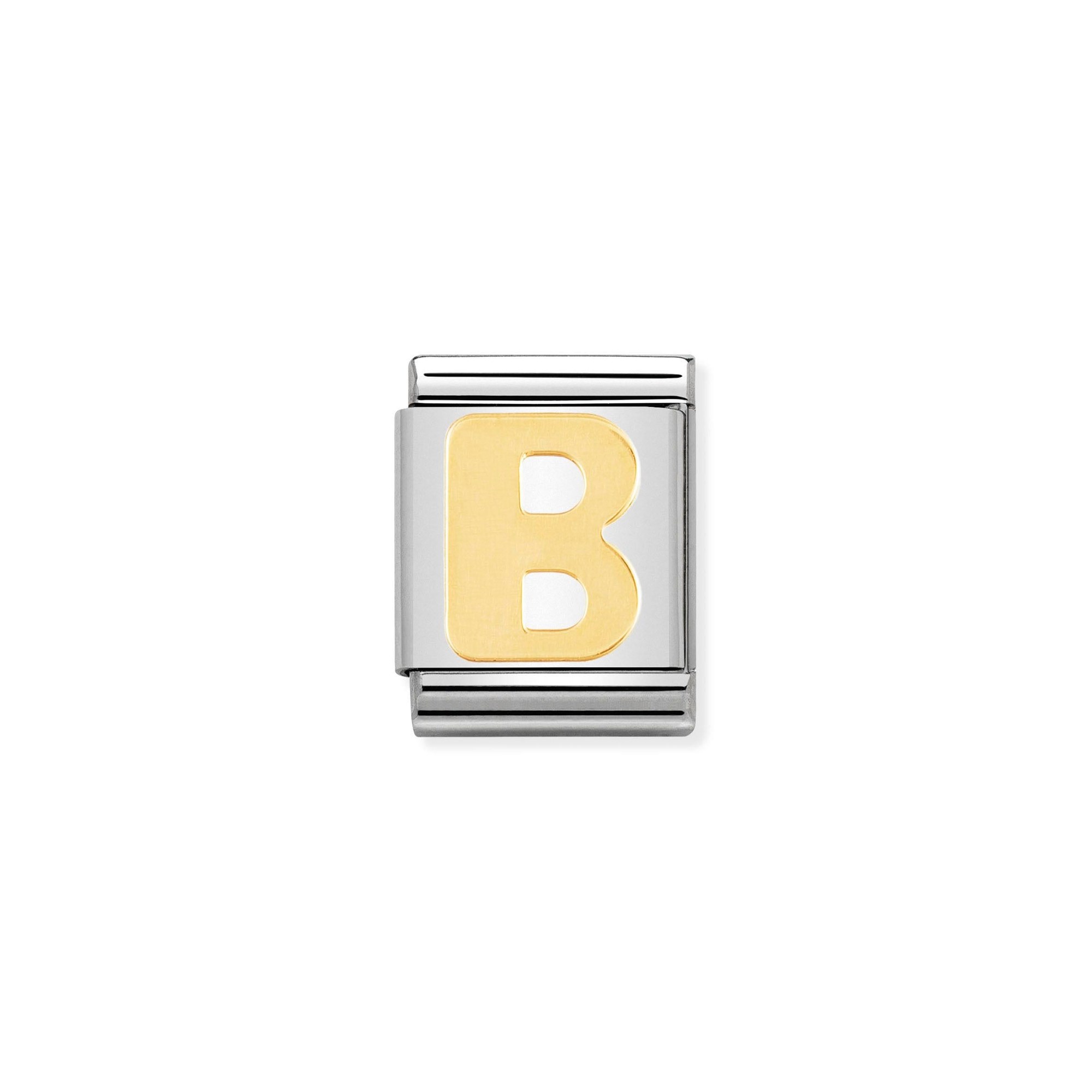 Nomination Composable Big Charm Buchstabe B - Edelstahl, Gold 750 Gelbgold