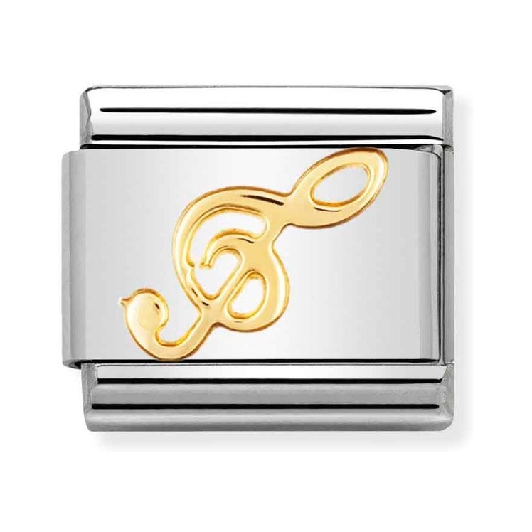 Nomination Composable Classic Charm Violinschlüssel - Edelstahl, Gelbgold