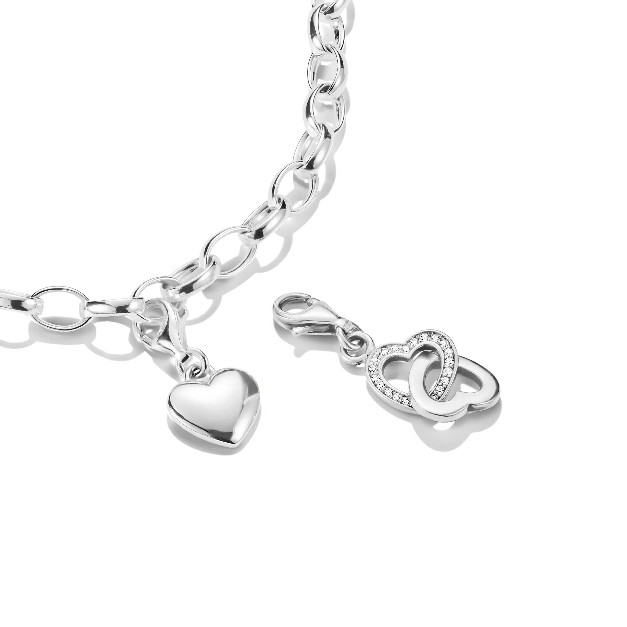 Thomas Sabo Herz - charms Anhänger - Silber + Zirkonia – Ansicht 2