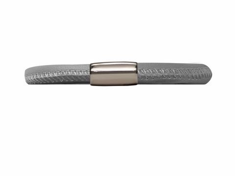 Endless Lederarmband 12103-20 cm Grey Single aus grauem Leder mit Edelstahlverschluss in Silber, elegantes Design, ideal für jeden Anlass, Hersteller Endless, Armband einfach.